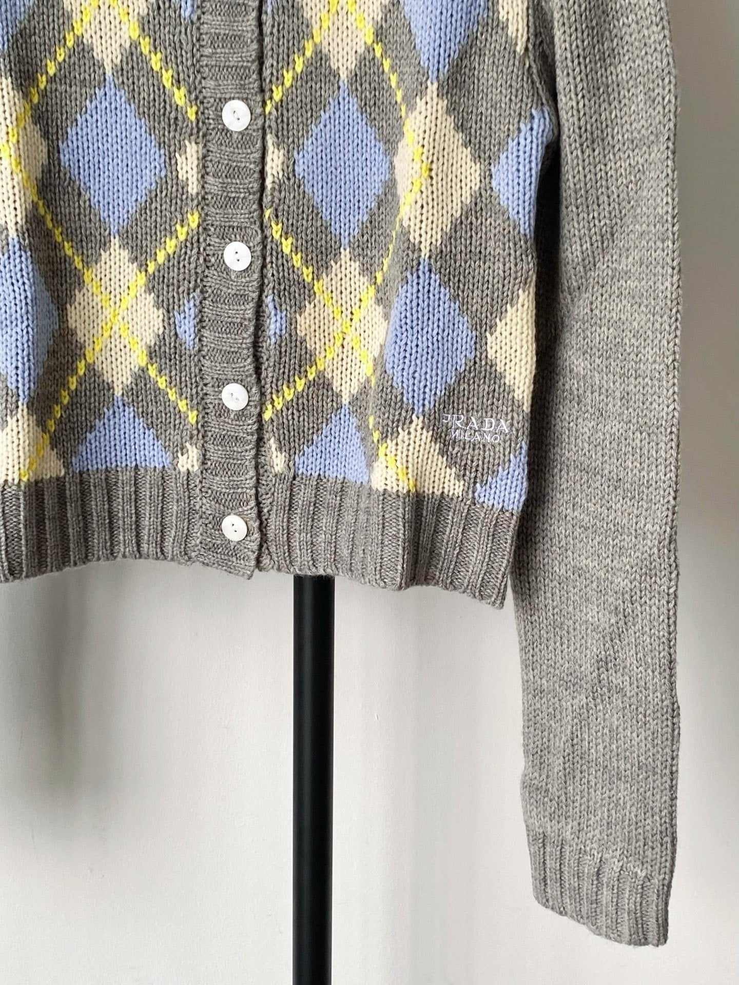 Prada 25 Cardigan Multicolor Wool 293871