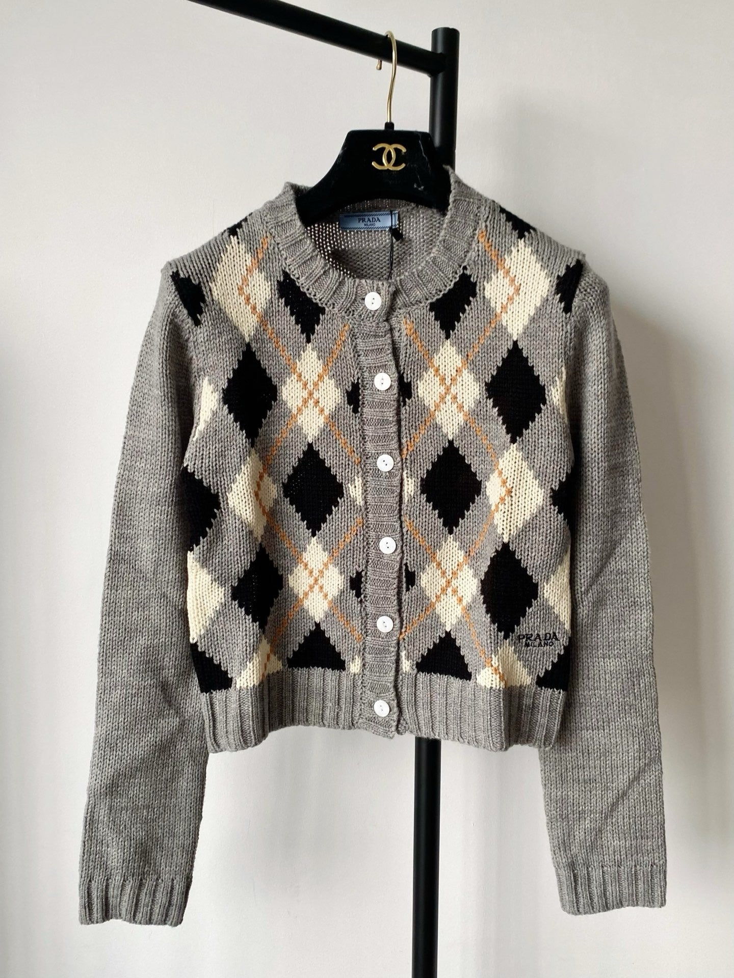 Prada 25 Cardigan Multicolor Wool 293871