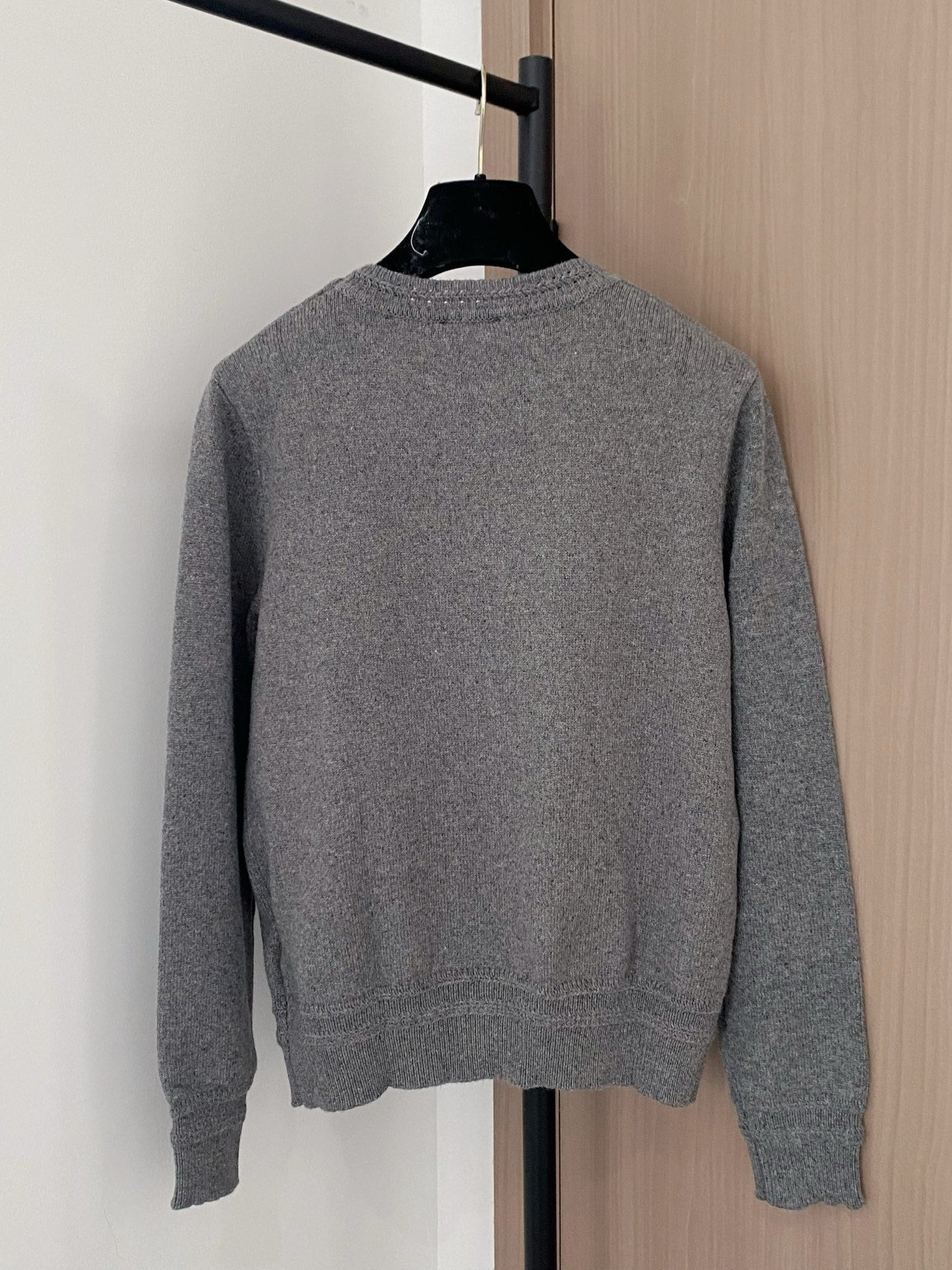 Chanel 25 Sweater Gray Blue Wool 307992