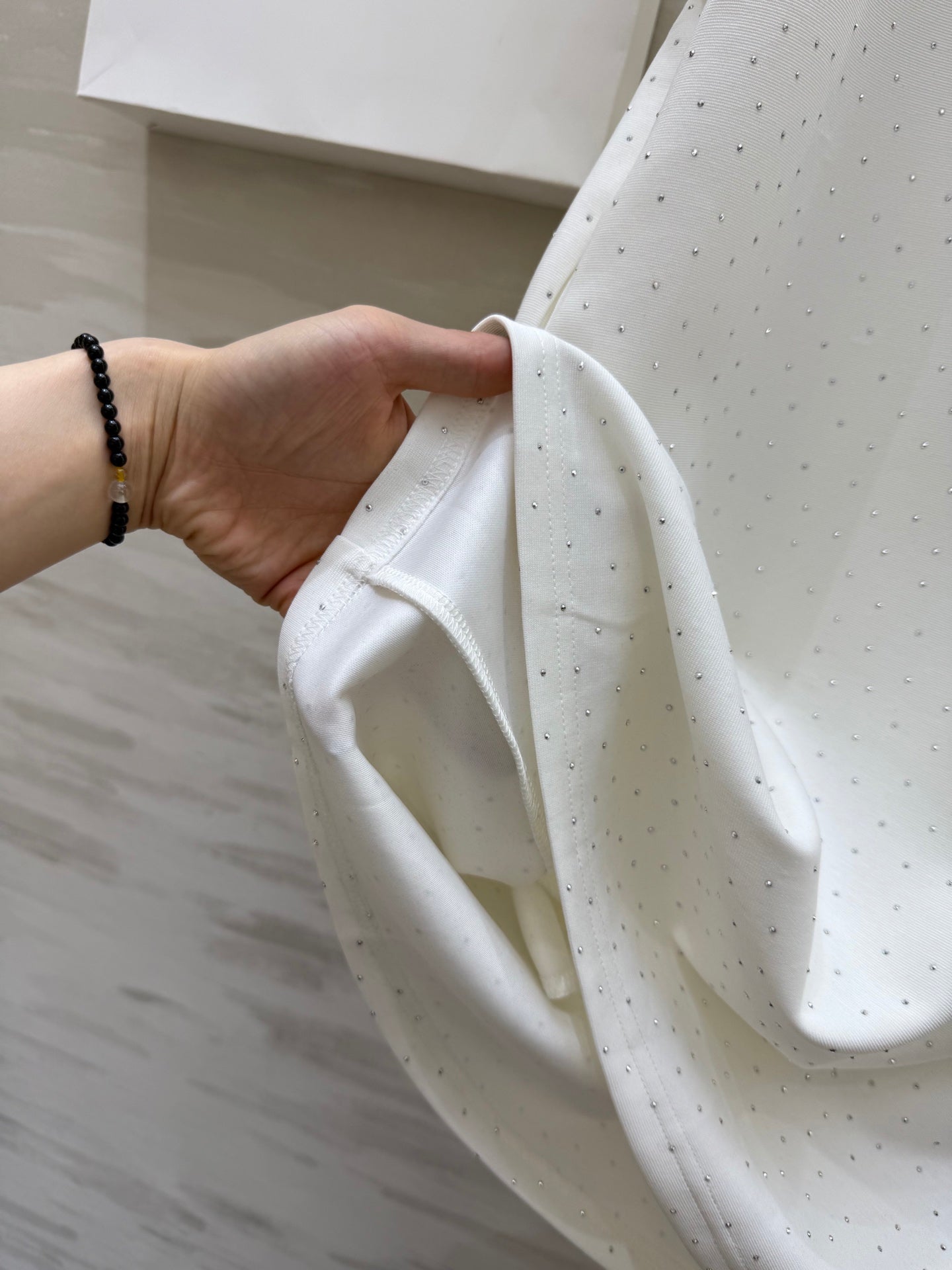 Prada 25 Diamond Dress White Cotton