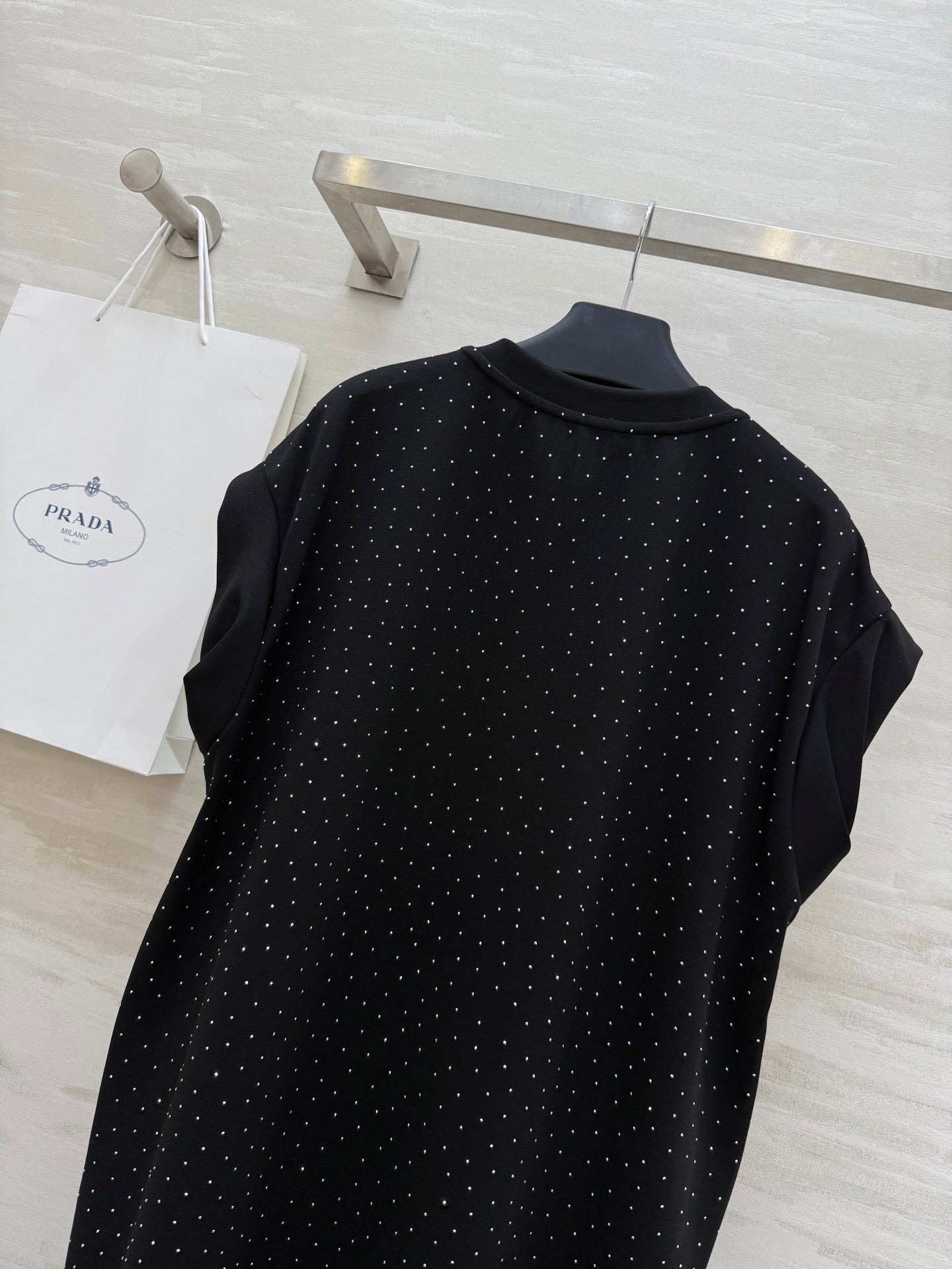 Prada 25 Diamond Dress Black Cotton