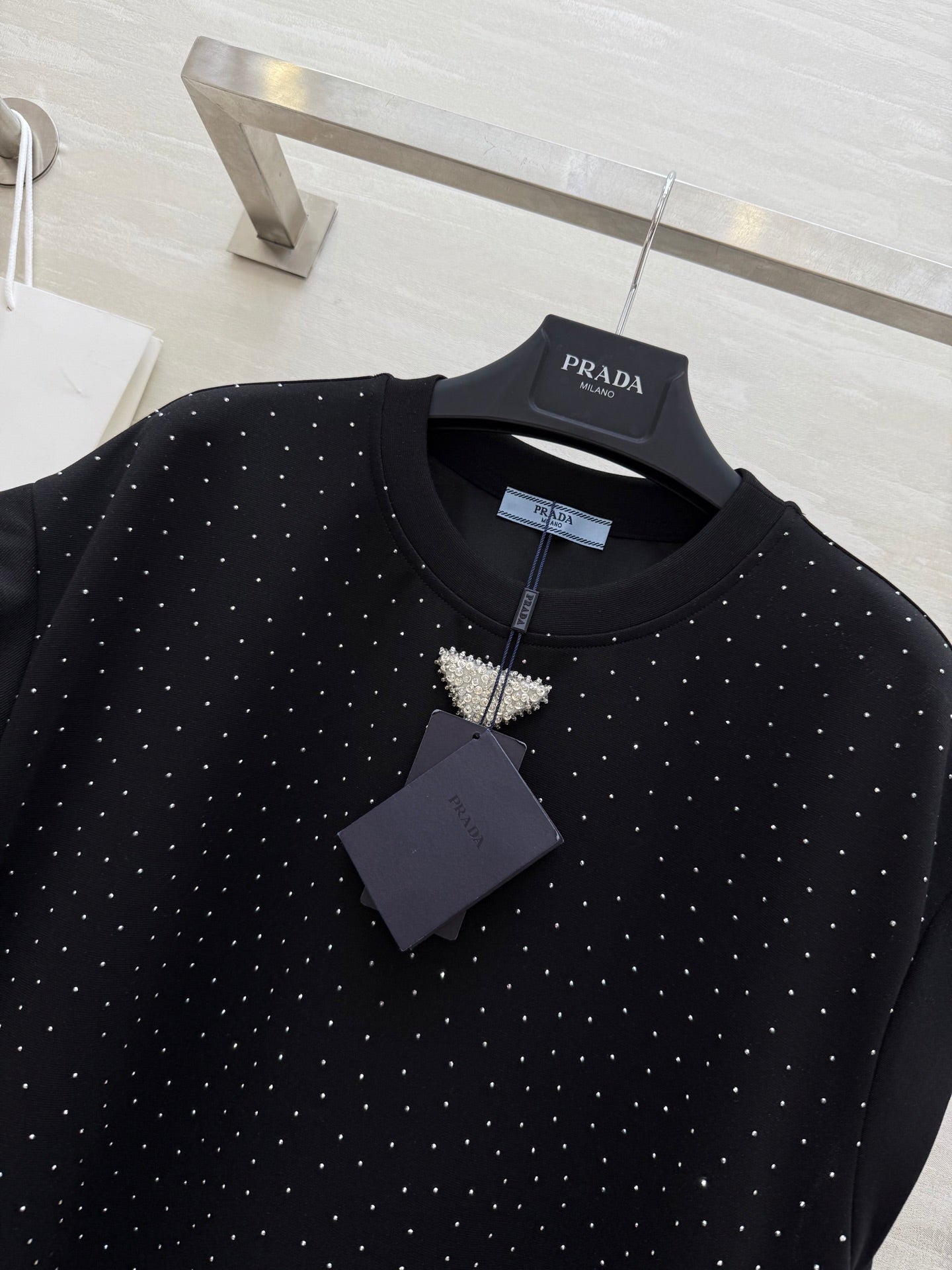 Prada 25 Diamond Dress Black Cotton
