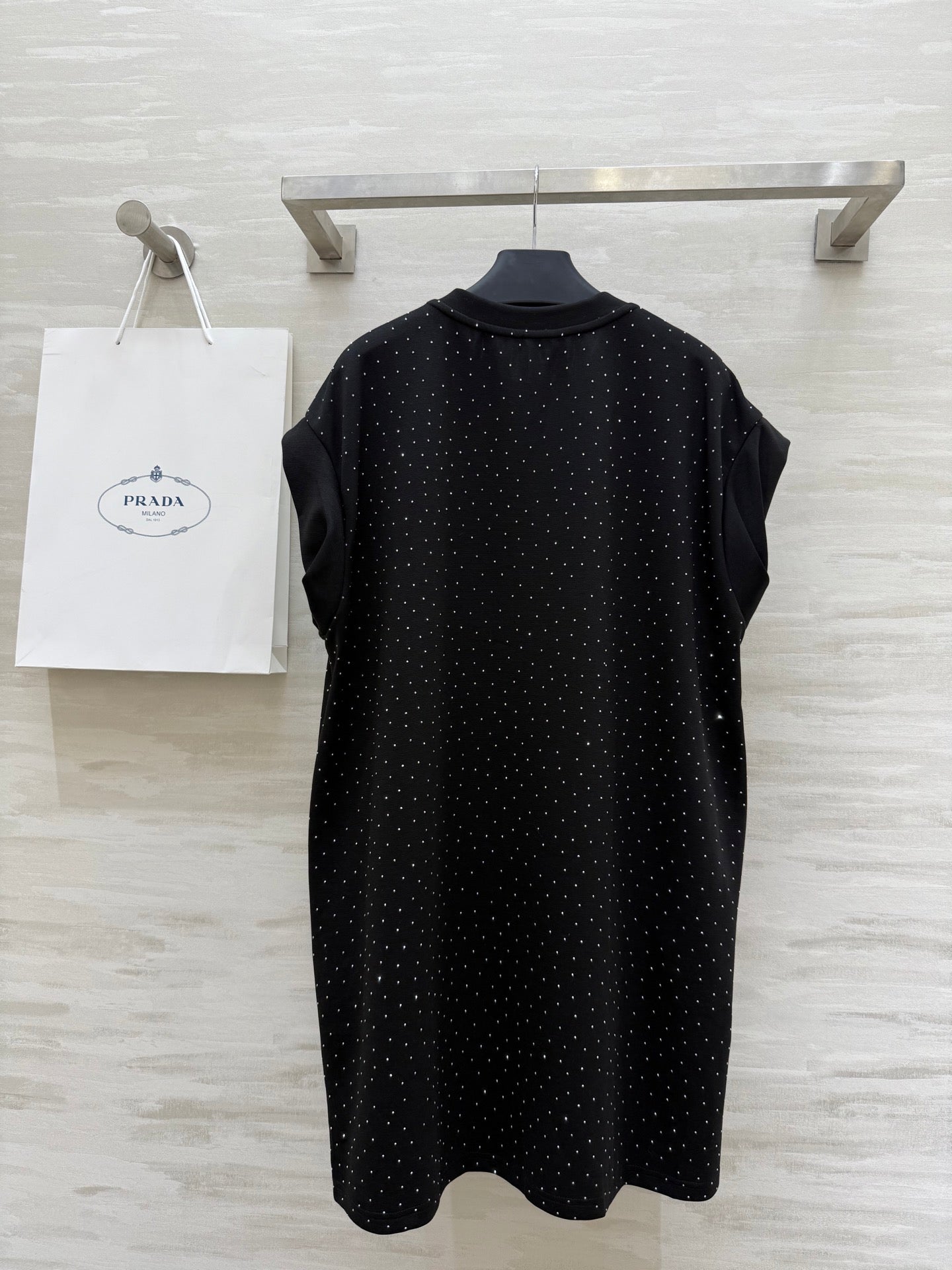 Prada 25 Diamond Dress Black Cotton