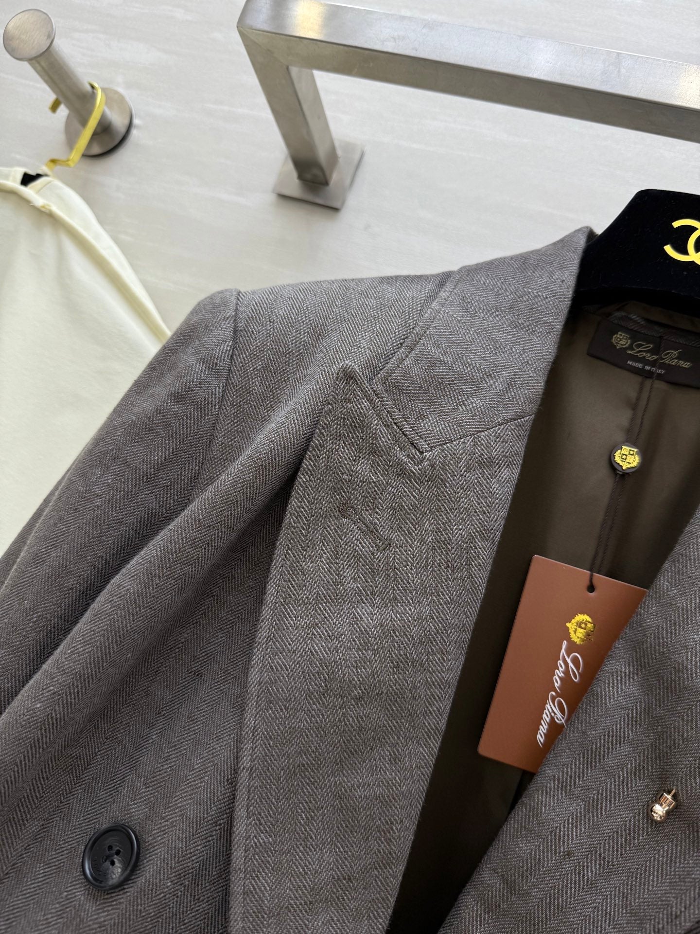LP 25 Suit Jacket Gray Linen 298572