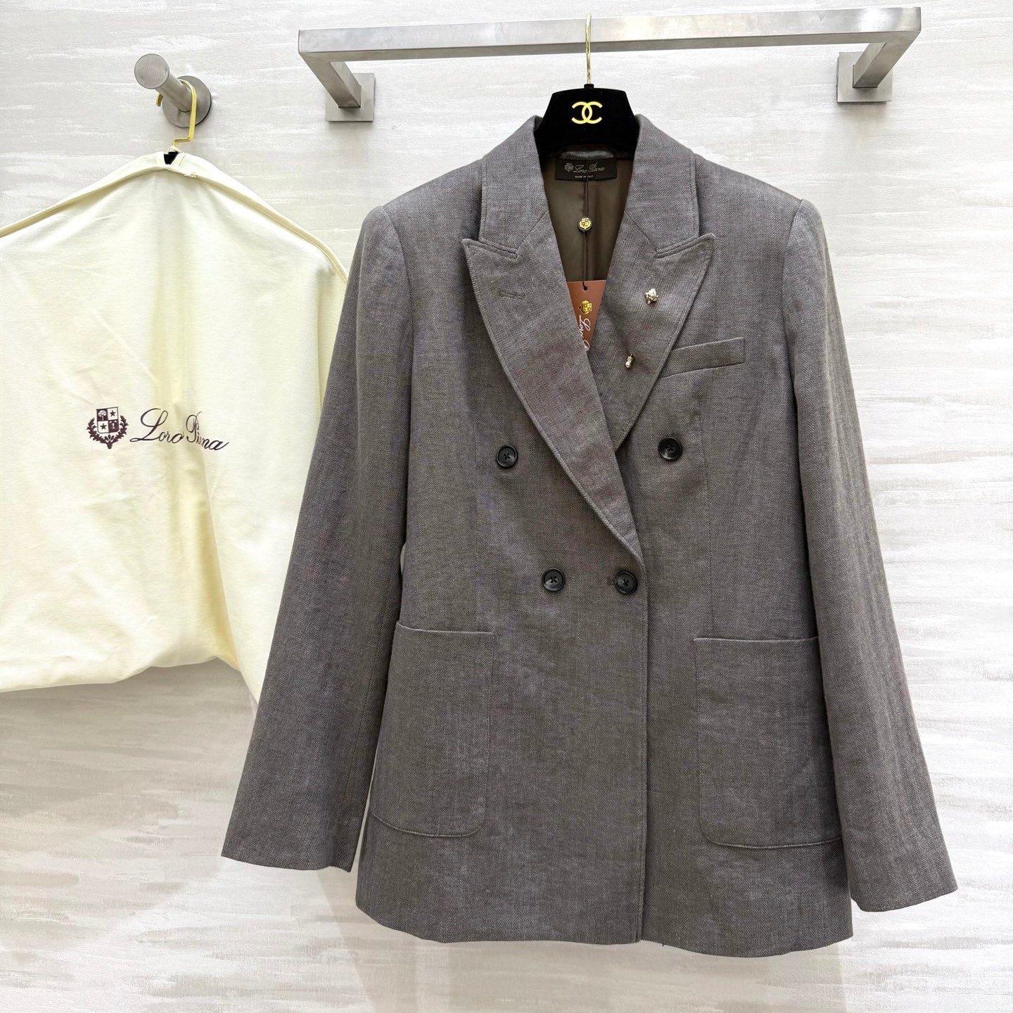 LP 25 Suit Jacket Gray Linen 298572