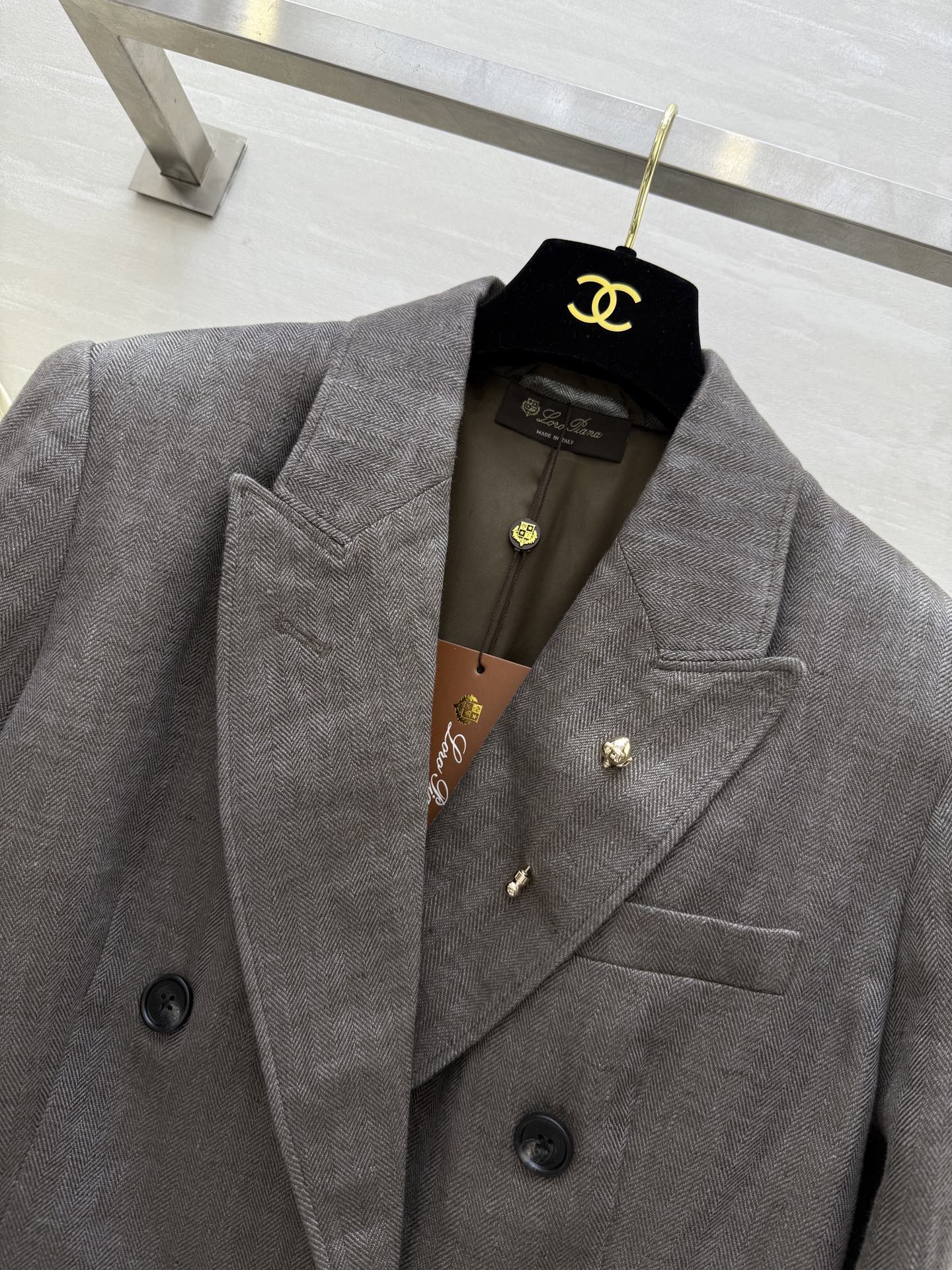 LP 25 Suit Jacket Gray Linen 298572