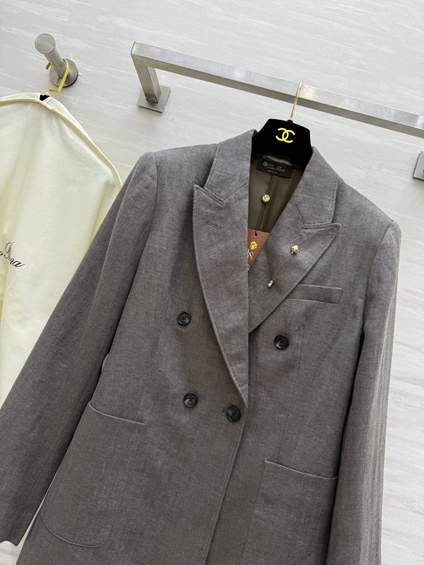 LP 25 Suit Jacket Gray Linen 298572