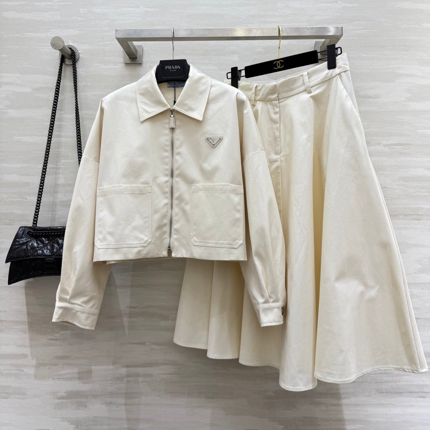 Prada 25 Set White Polyester 303389