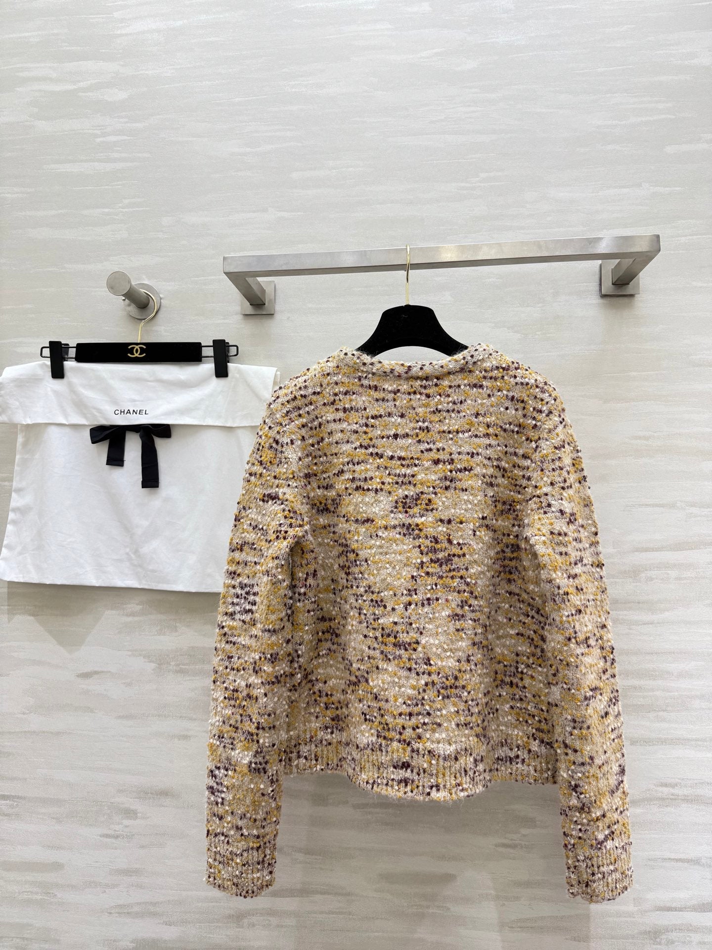 CC 2025 Cardigan Yellow Purple Wool 325788