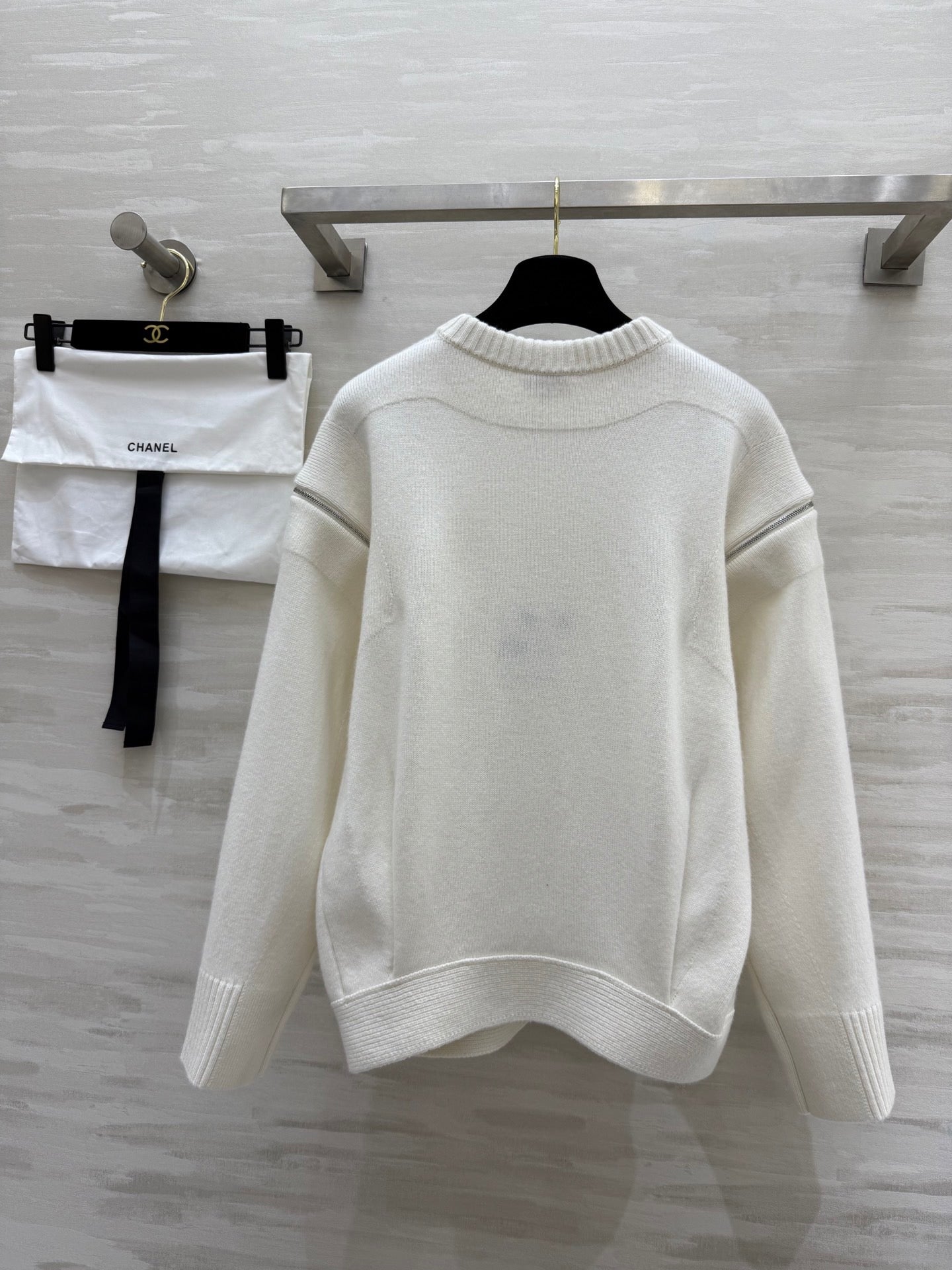 Chanel 2026 Cardigan With Cut-out Shoulders And Patch Pocket