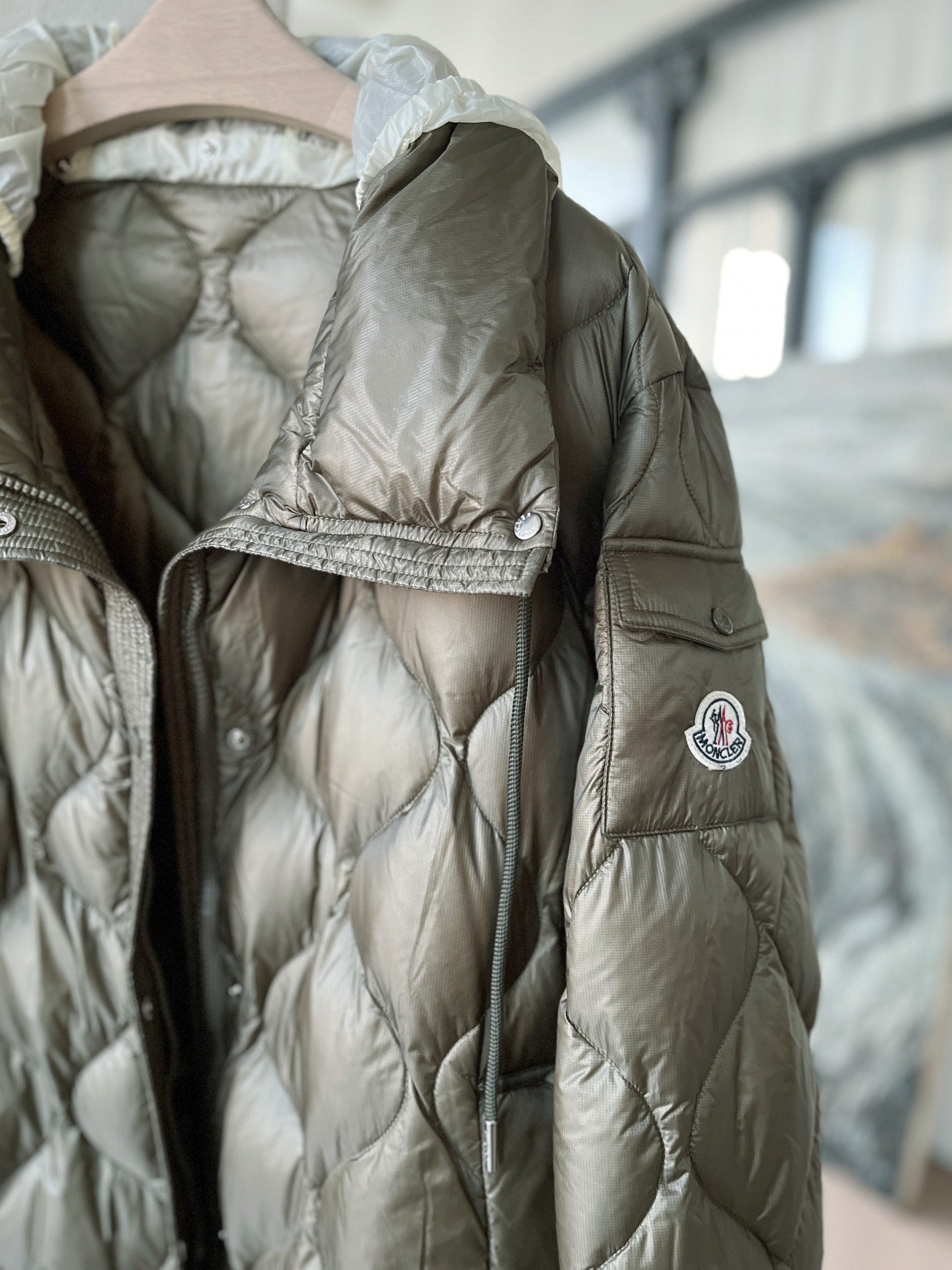 MC 25 Quilted Jacket Moss Green Polyester 0003