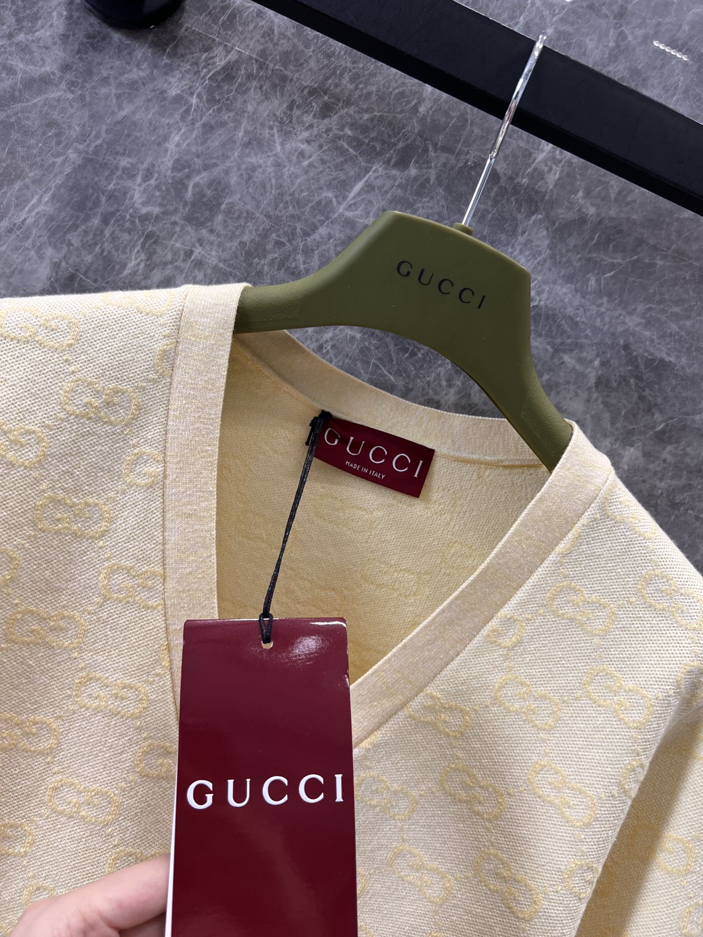 GG 25 Cardigan Light Yellow Wool 0035