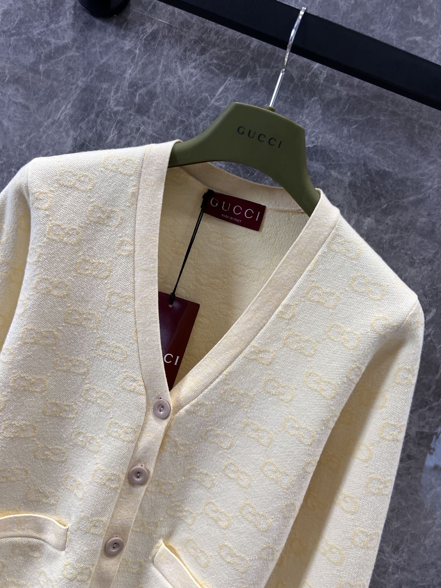 GG 25 Cardigan Light Yellow Wool 0035