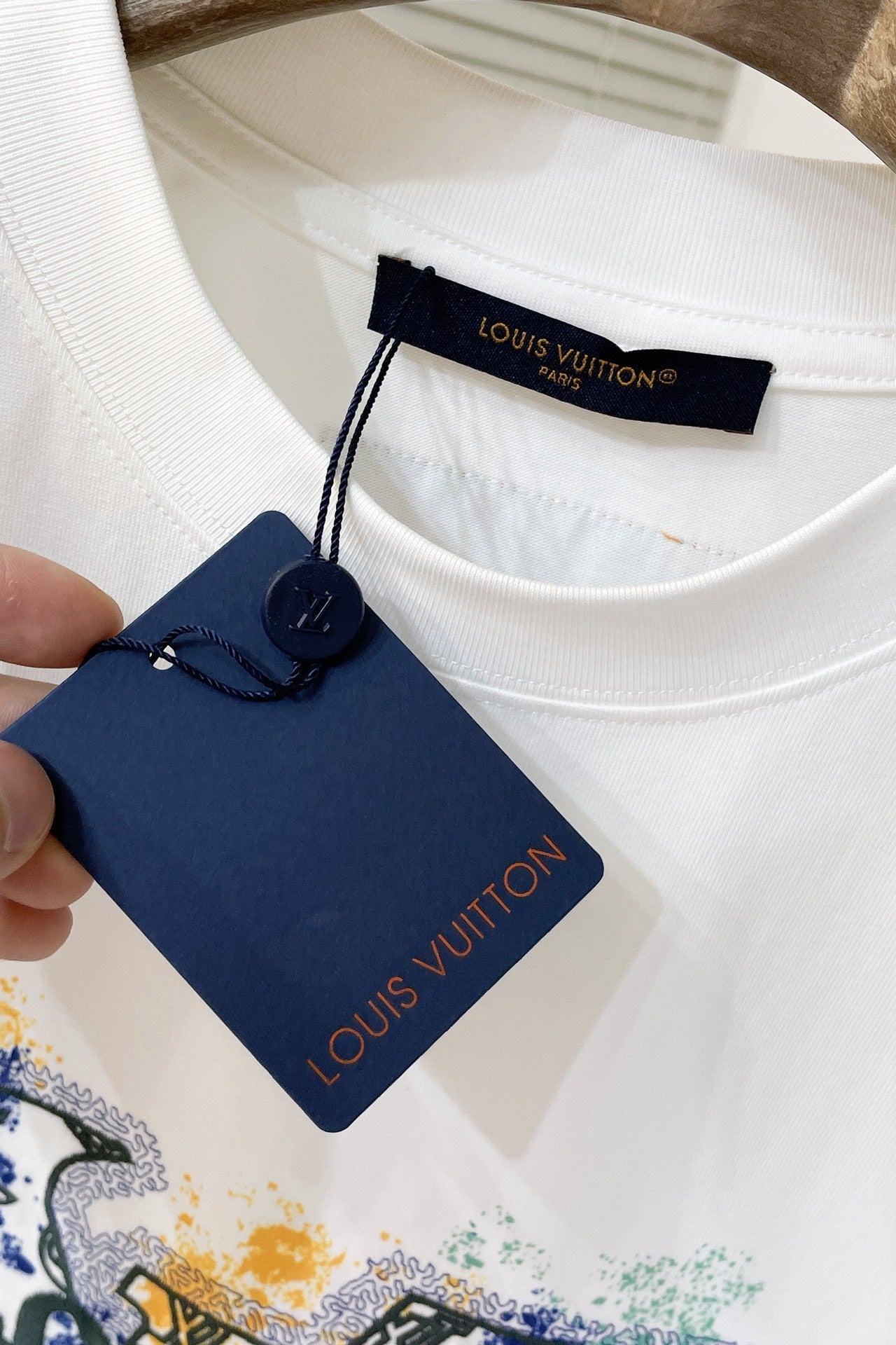 LV T-SHIRT WHITE MIX COLORFUL COTTON 239605