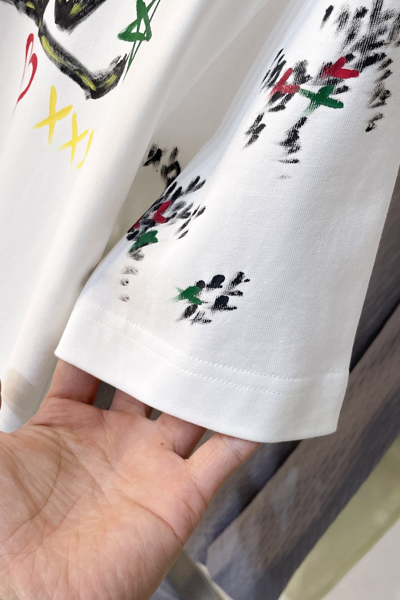 LV T-SHIRT WHITE MIX COLORFUL COTTON 239606