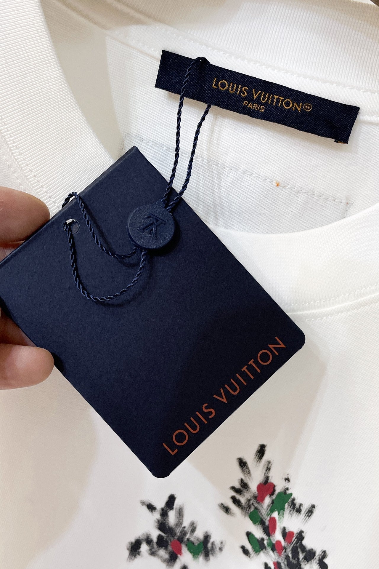 LV T-SHIRT WHITE MIX COLORFUL COTTON 239606