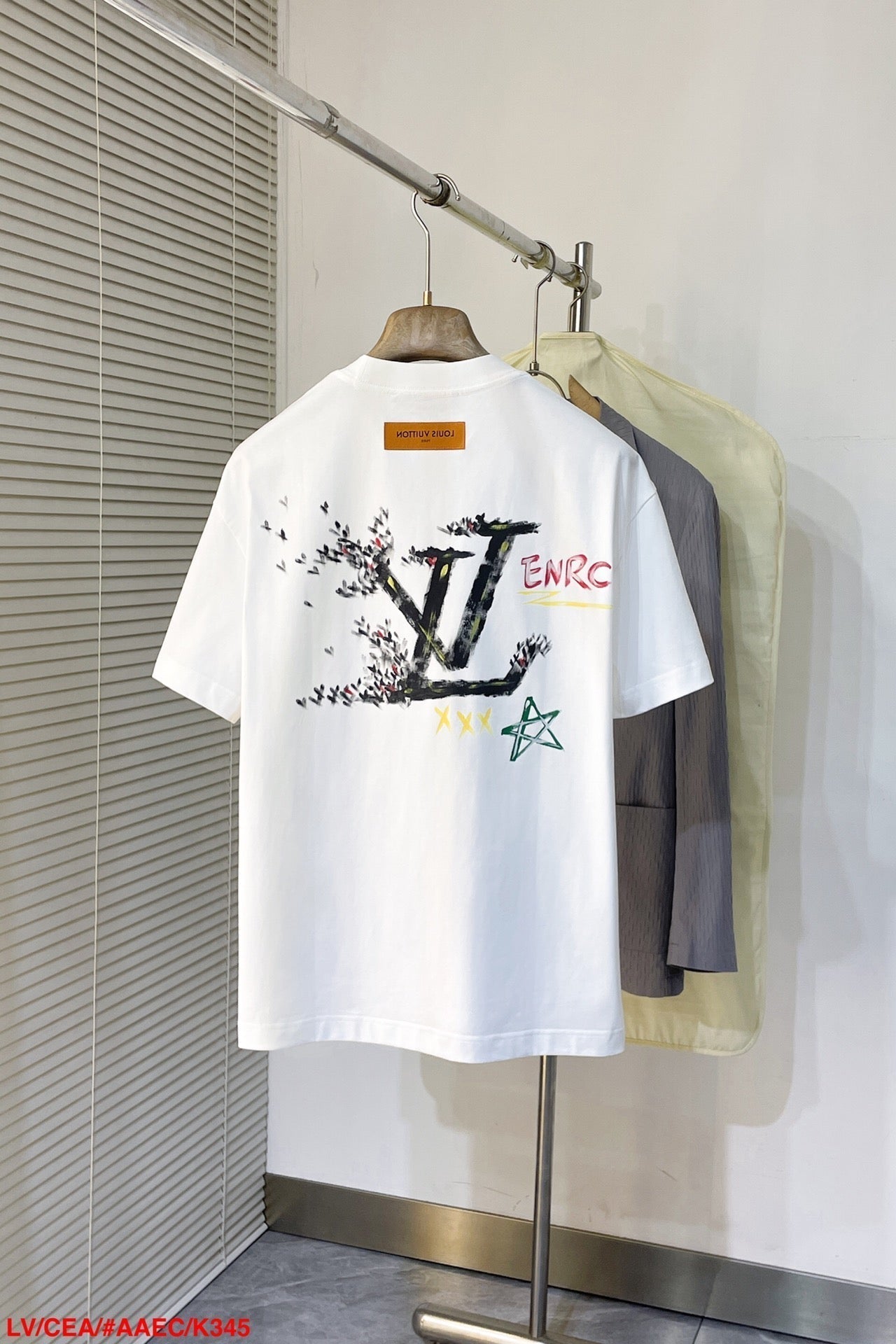 LV T-SHIRT WHITE MIX COLORFUL COTTON 239606