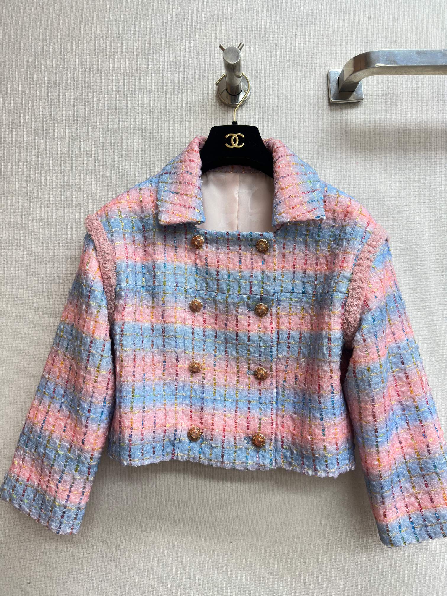 CC Tweed Jacket Blue Pink Lanie Wool Polyamide 251954