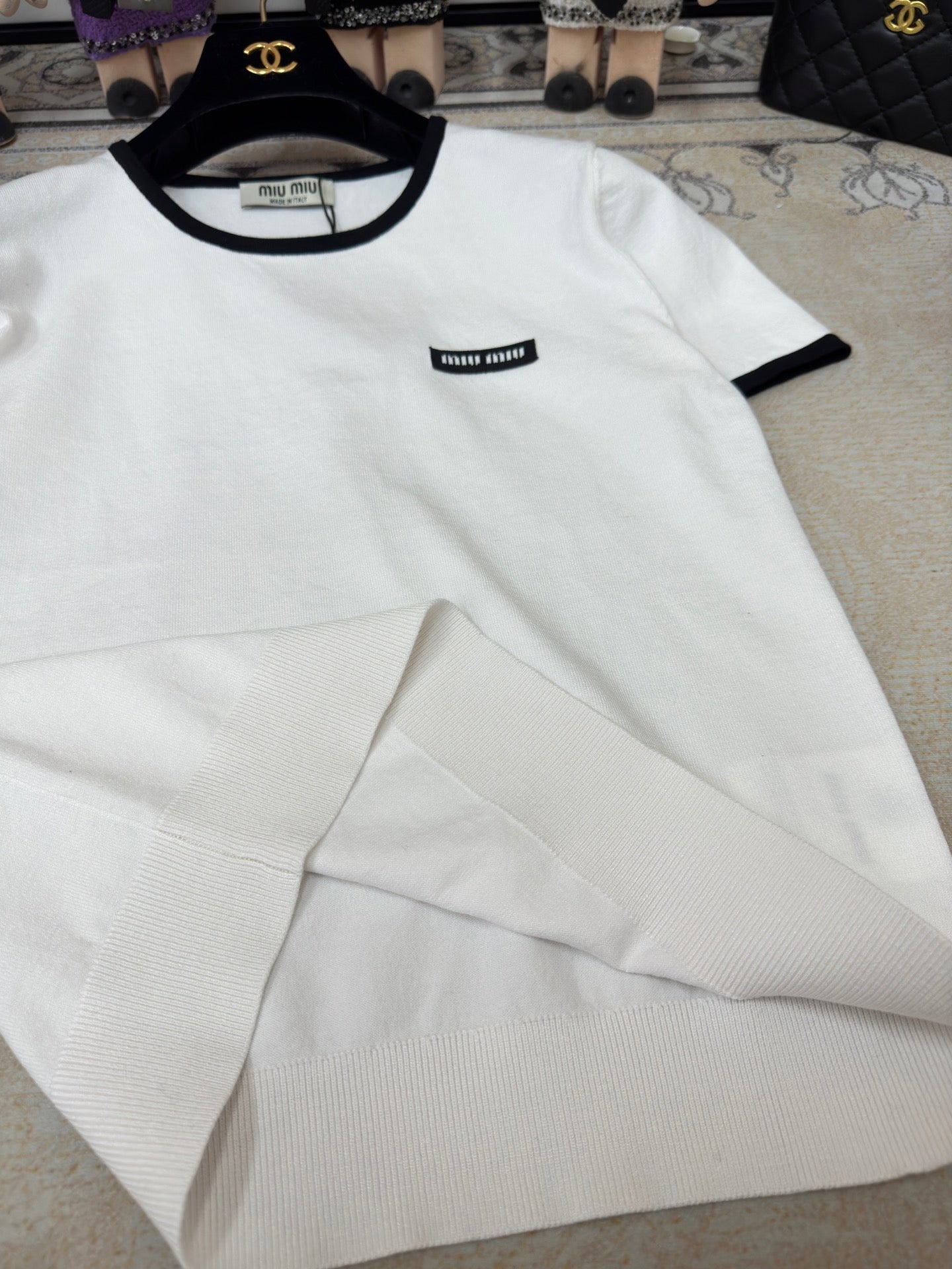 Miu T-Shirt White Wool 232745