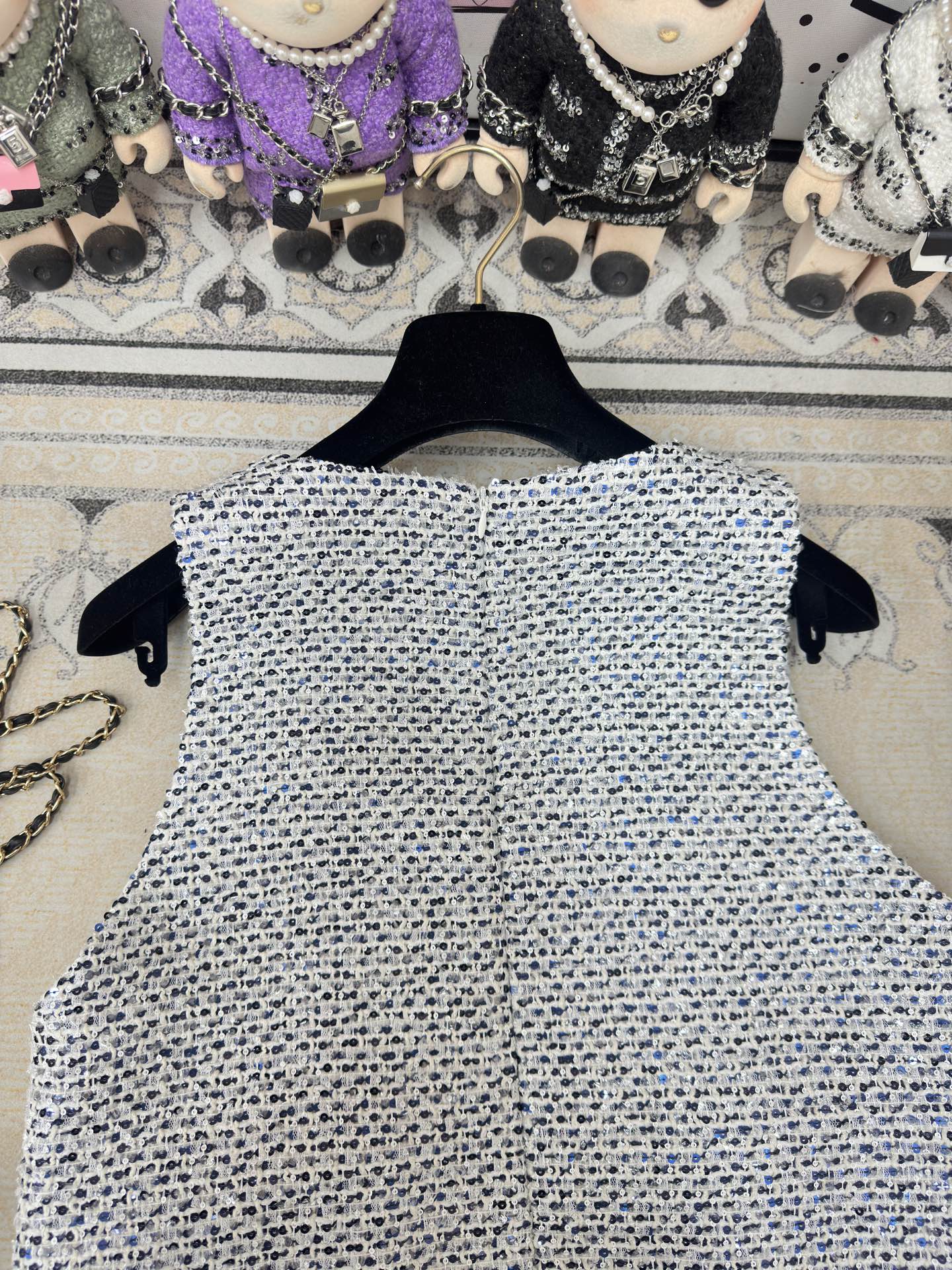 CC Tweed Vest Dress  Black Polyester Polyamide 251869