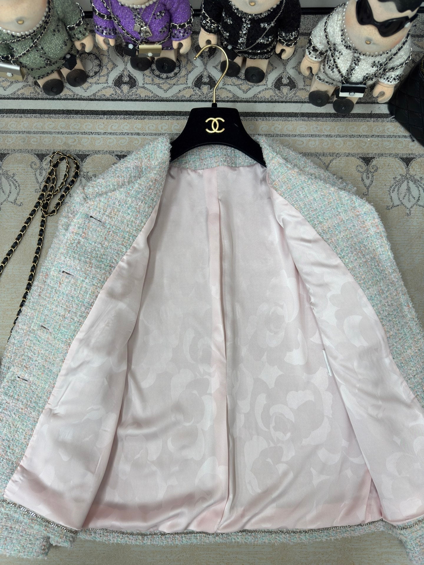 CC Tweed Jacket Blue Pink Polyamide 251913