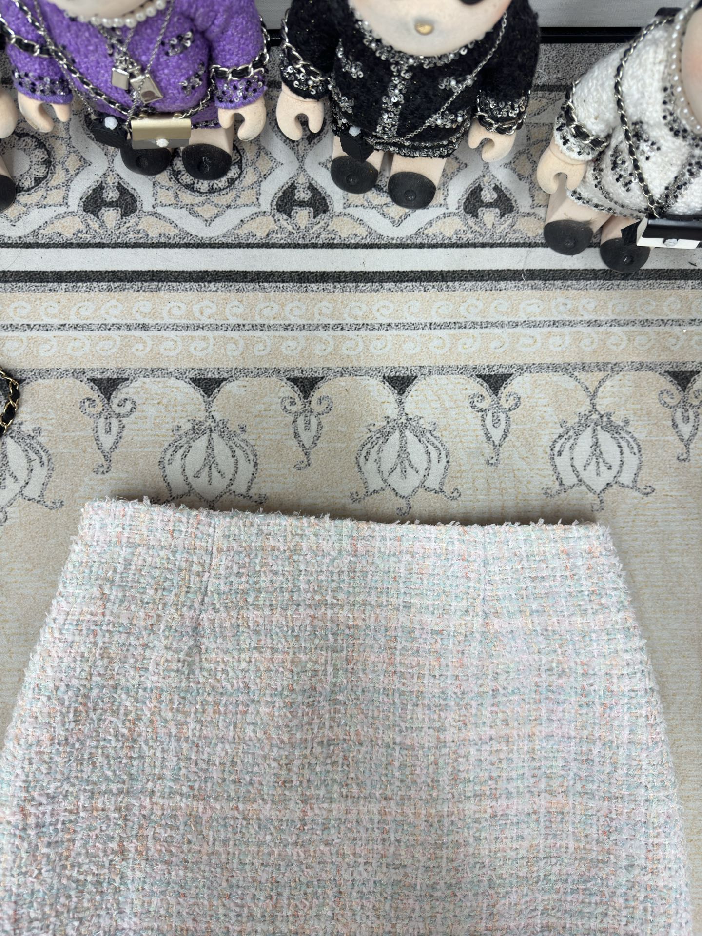 CC Tweed Skirt Blue Pink Polyamide 251912