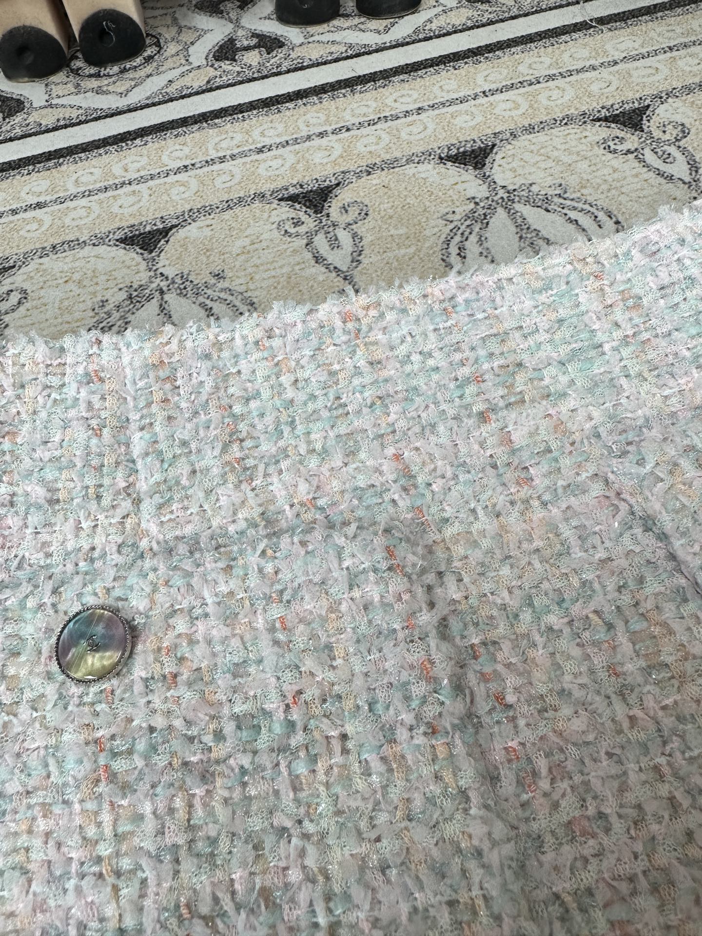 CC Tweed Skirt Blue Pink Polyamide 251912