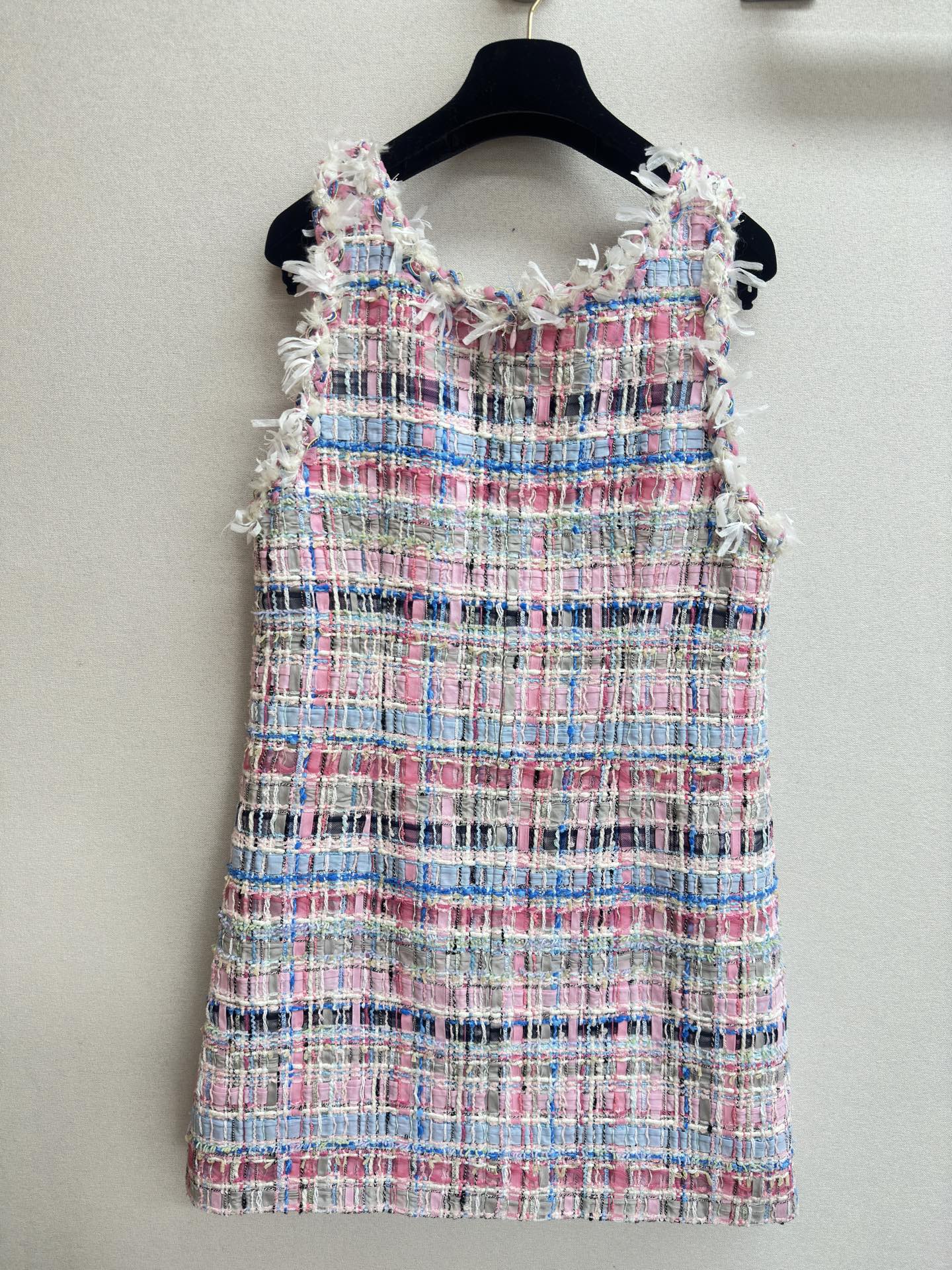 CC Tweed Vest Dress Pink  Cotton Polyamide 237351