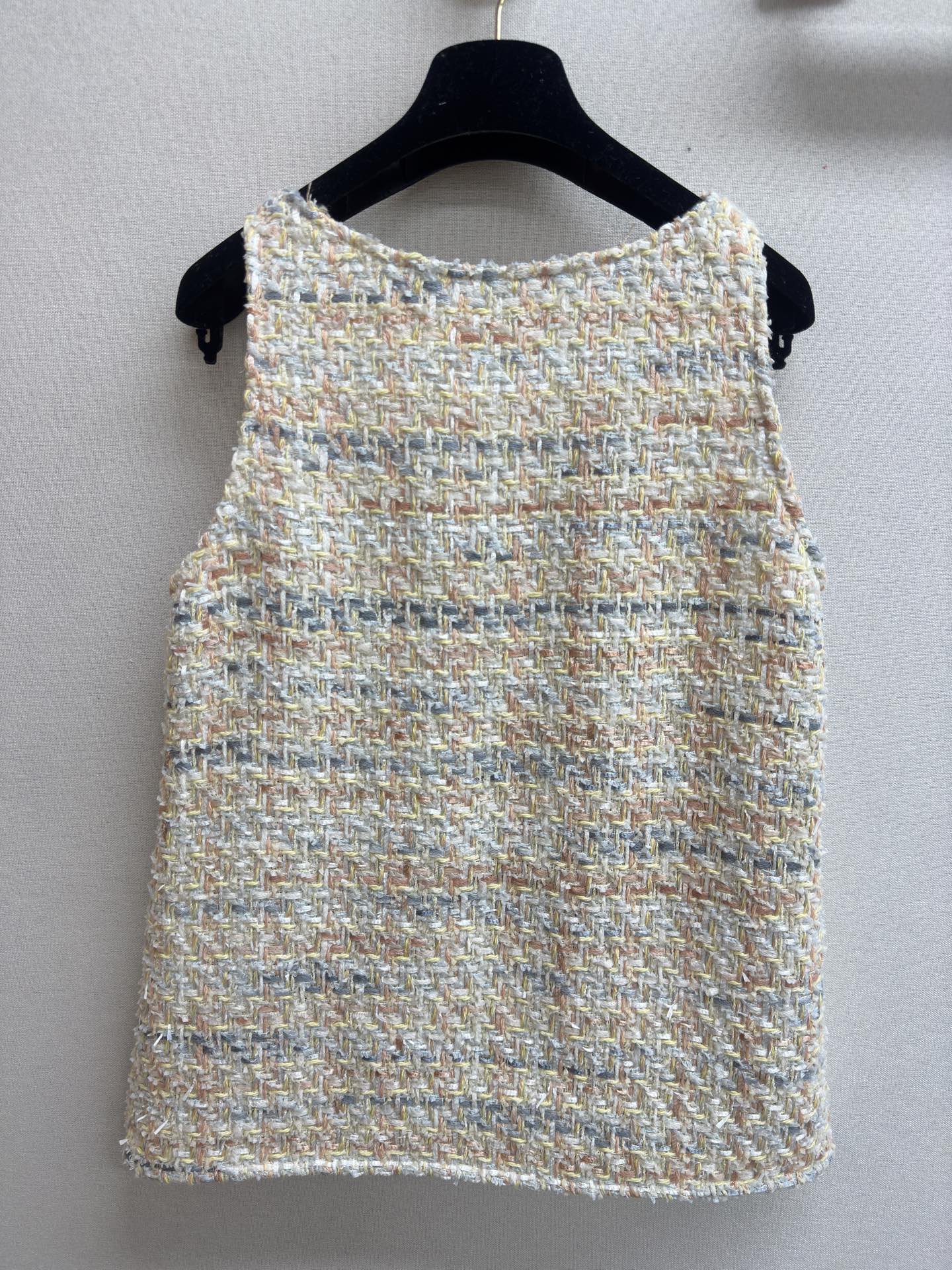 CC Tweed Vest Top Multicolor Cotton Polyamide 251837