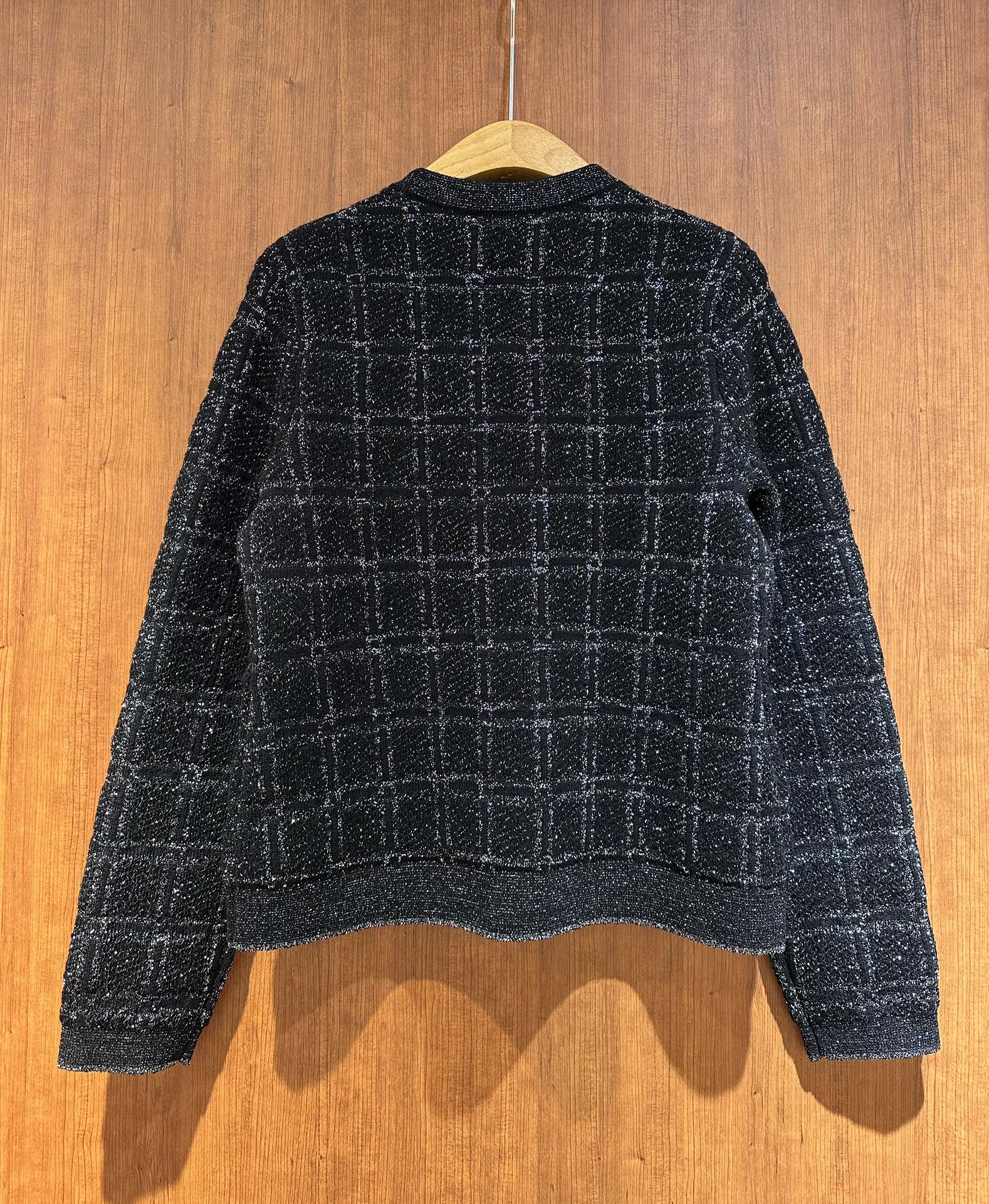 GG 25 Cardigan Black Cotton 0020