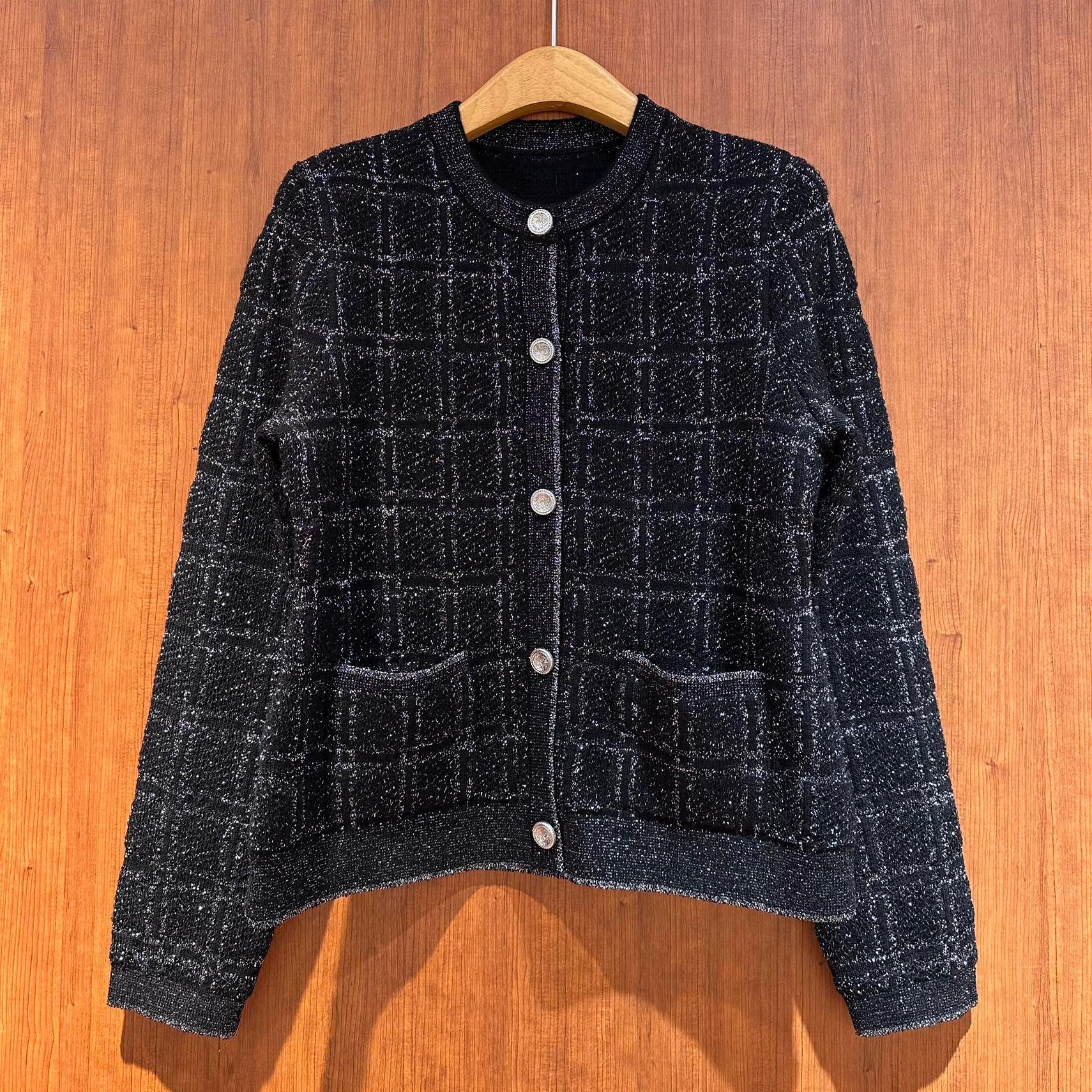 GG 25 Cardigan Black Cotton 0020
