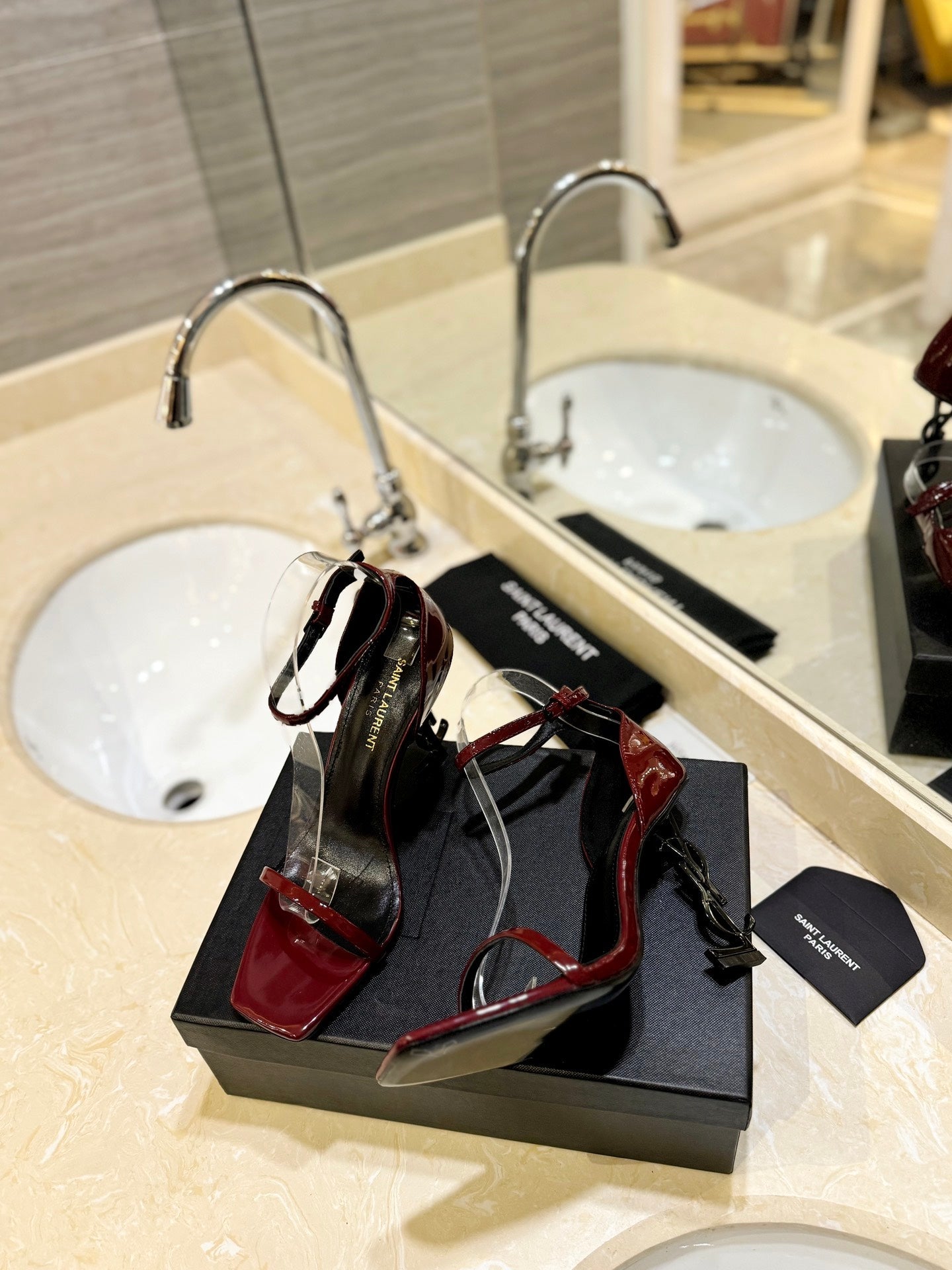 SL OPYUM SANDALS 105 JAM POLISHED CALFSKIN