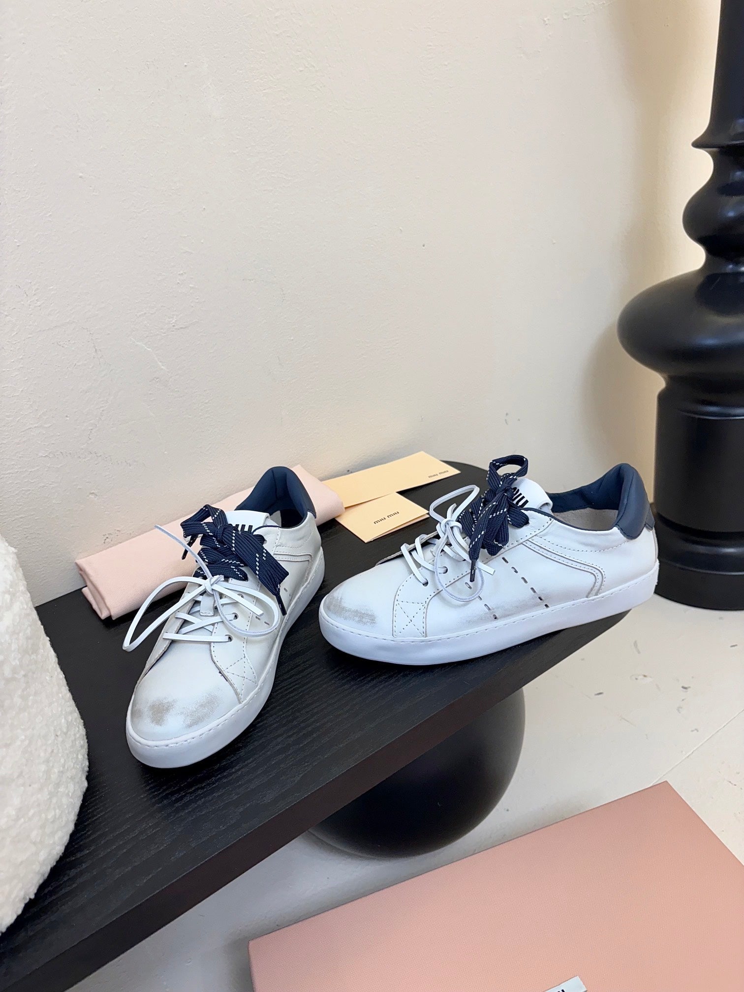 Miu 25C Sneakers White mix Night Blue Leather 235745