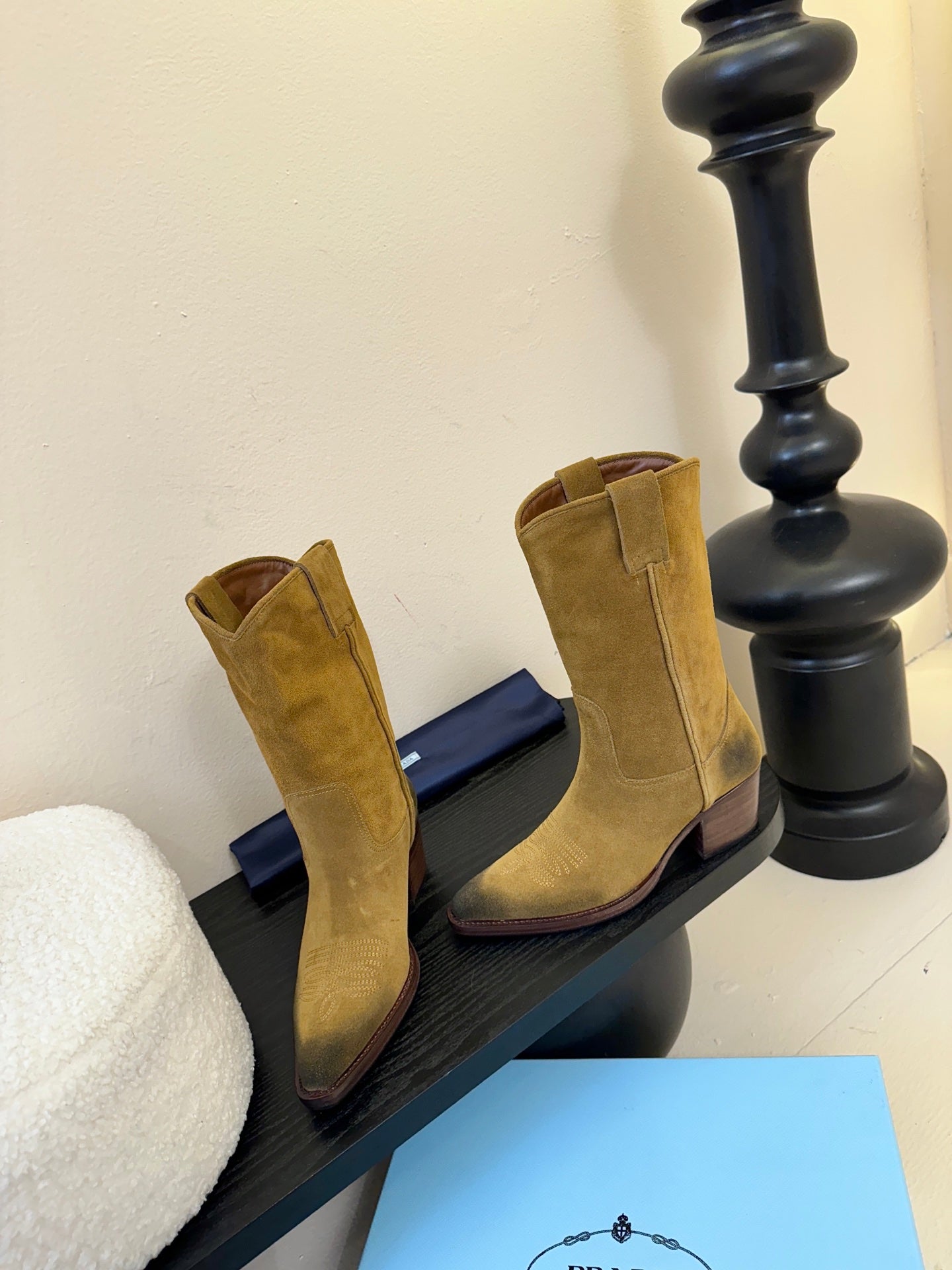 PRA short boots brown black suede 478572