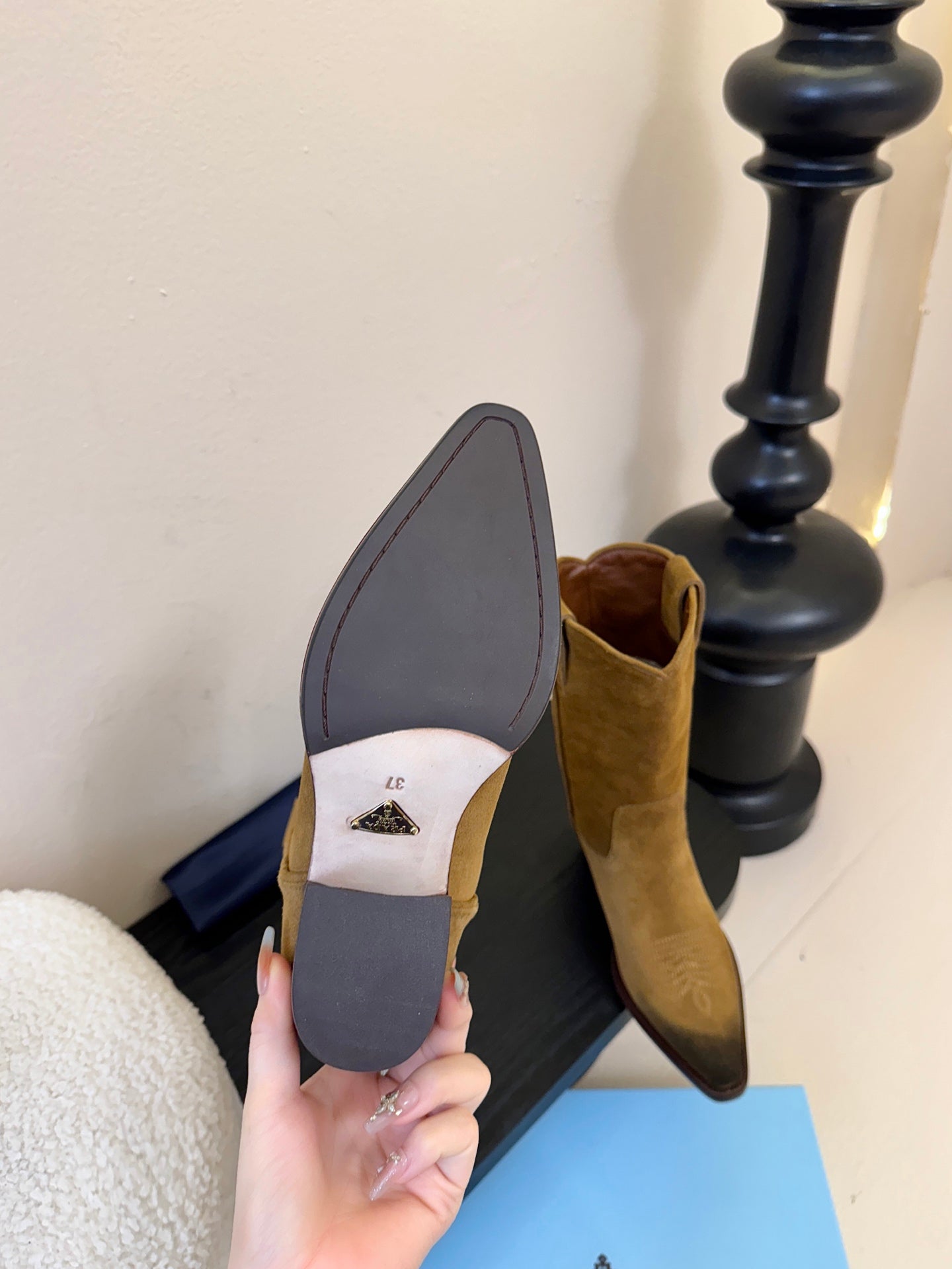 PRA short boots brown black suede 478572