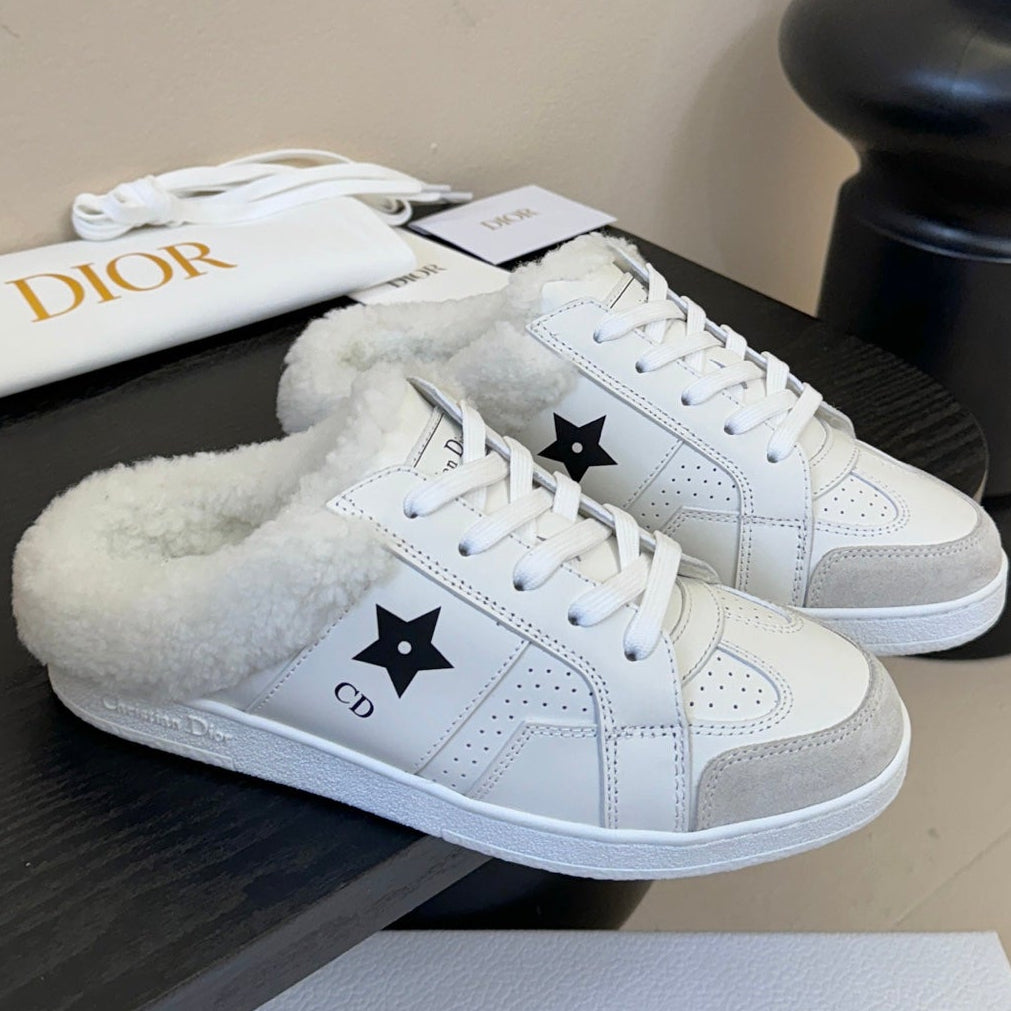 Dior 25 Star Sneaker White Black Suede Cowhide 530613