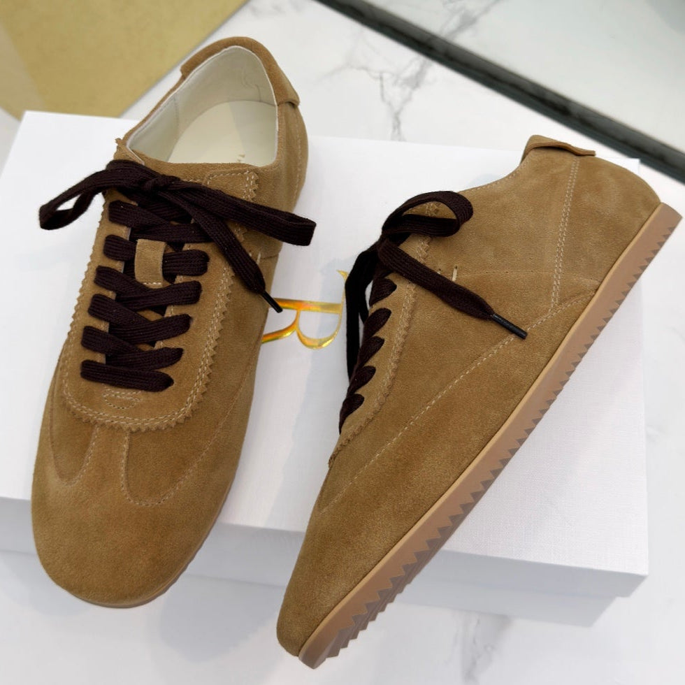 The Row 2025 Sneaker Tan Suede Sheepskin 576015