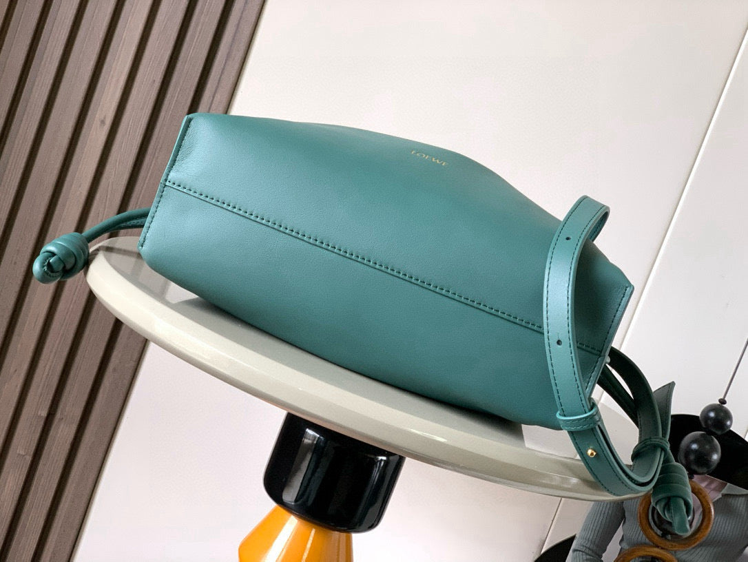 Loewe 2025 Flamenco Lucky Bag Forest Green Nappa Calfskin