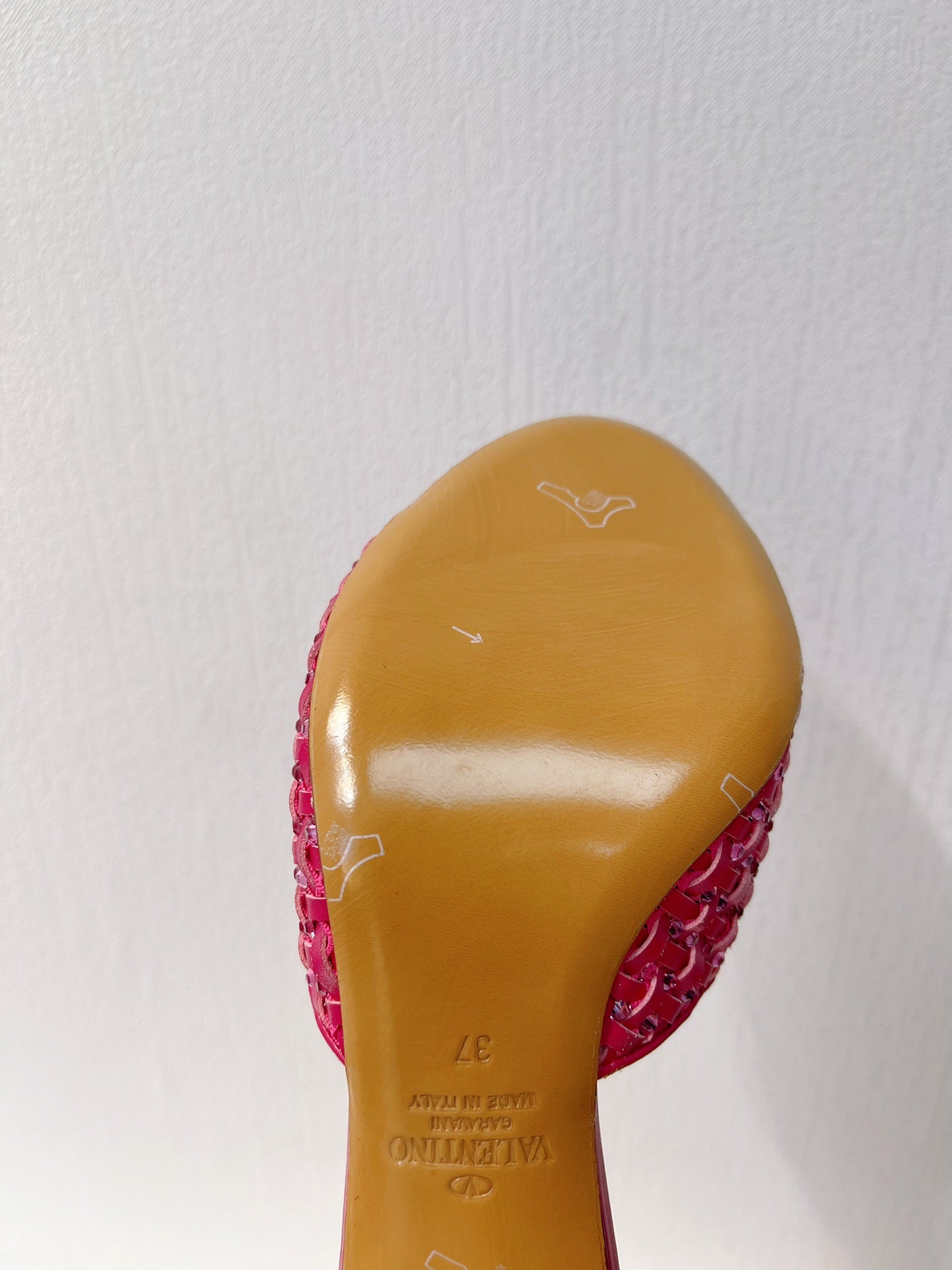 VT High Heeled Sandals Fuchsia Pink Sheepskin 292793