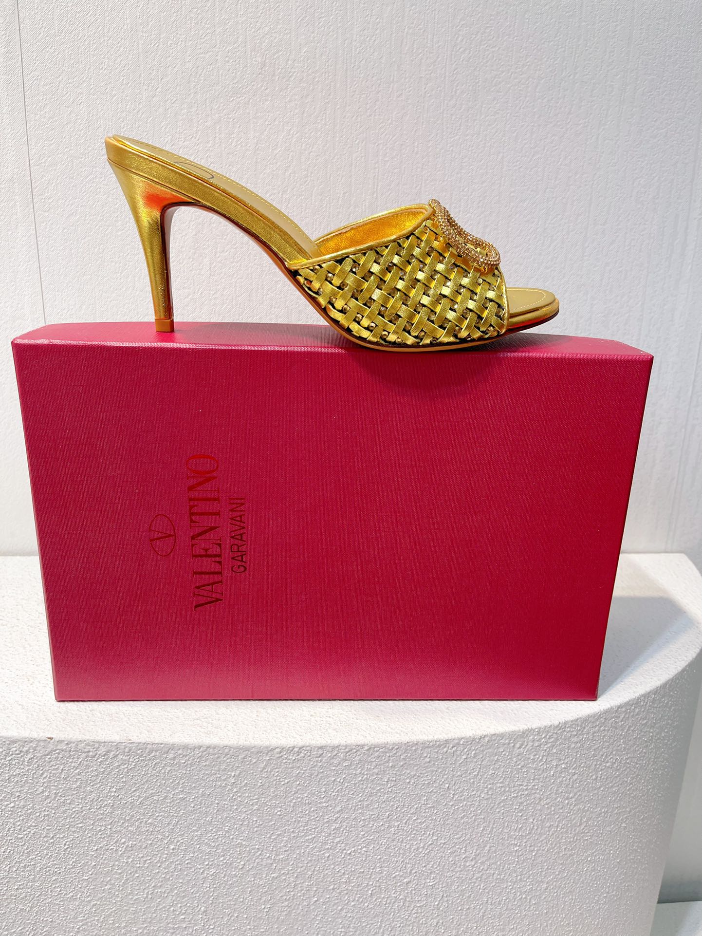 VT High Heeled Sandals Gold Sheepskin 292795