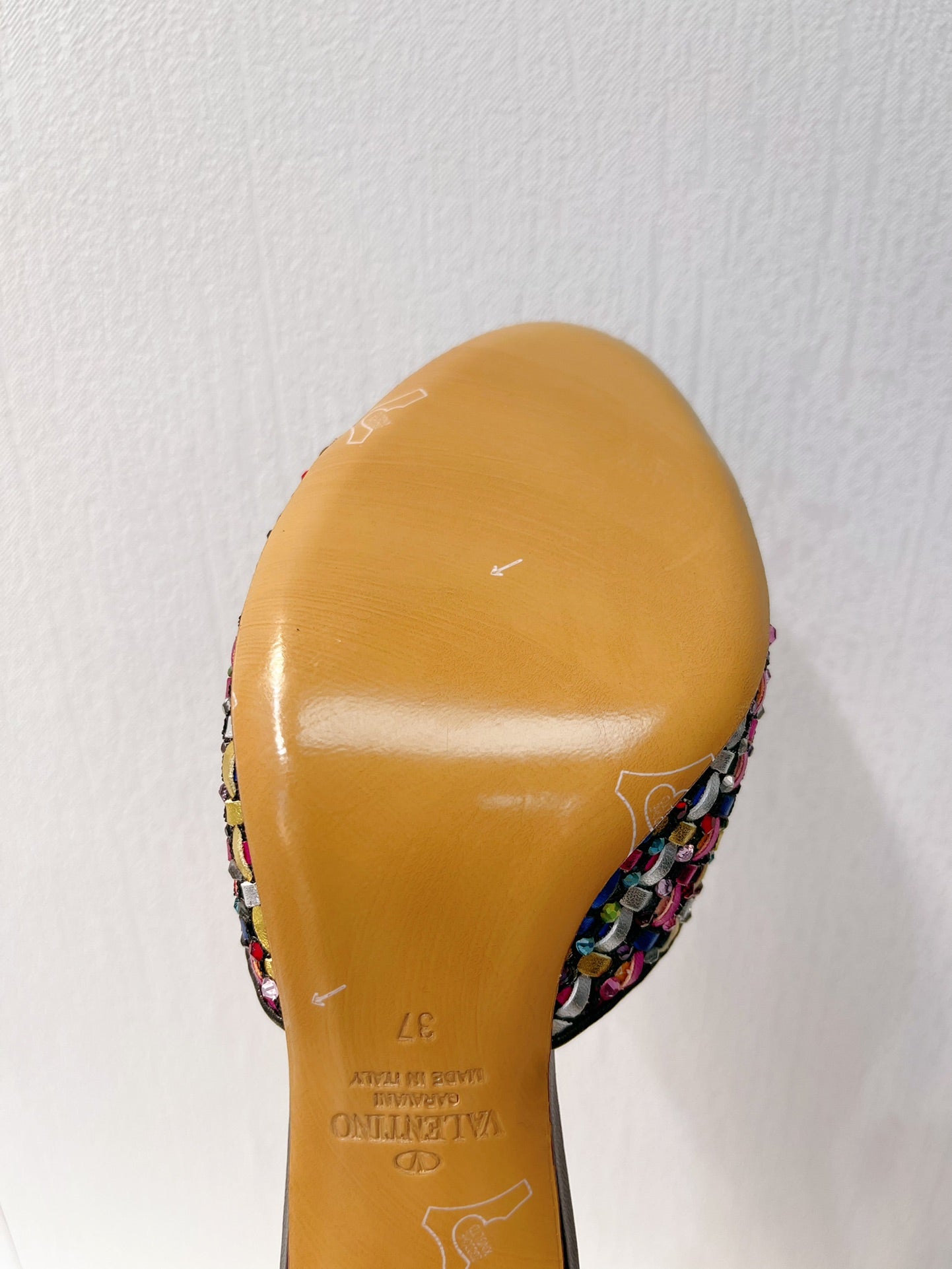 VT High Heeled Sandals Black Sheepskin 292796