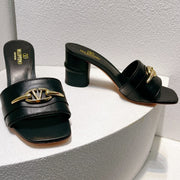 VT Leather Mules Black Cowhide 292867