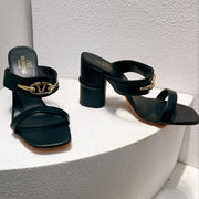 VT Heeled Sandal Black Cowhide 292877