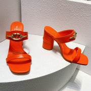 VT Heeled Sandal Fire Cowhide 292881