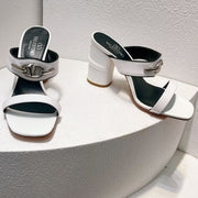 VT Heeled Sandal White Cowhide 292886