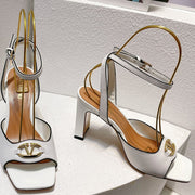 VT Sandals Heels  70mm  White Cowhide 292778