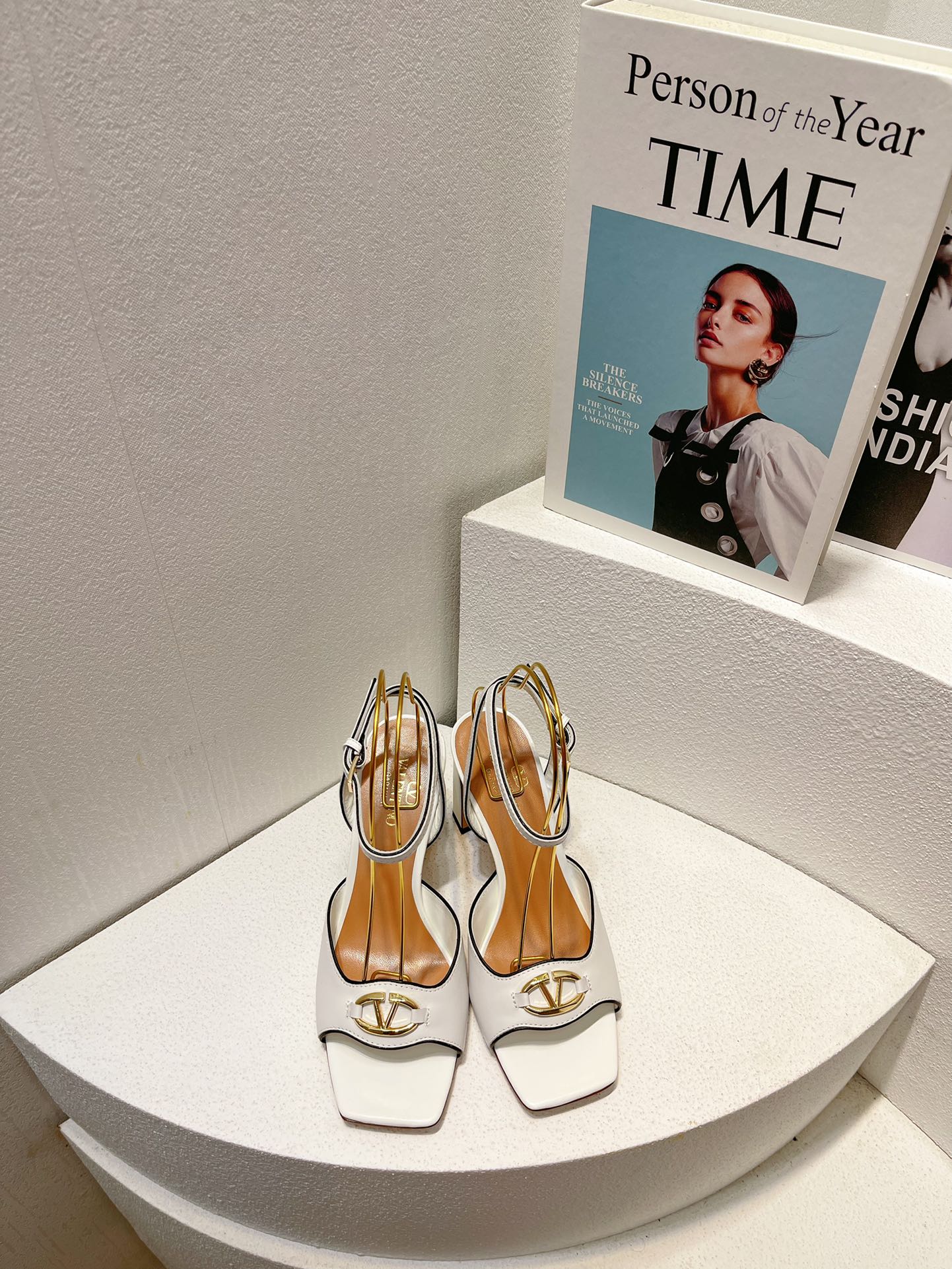 VT Sandals Heels  70mm  White Cowhide 292778