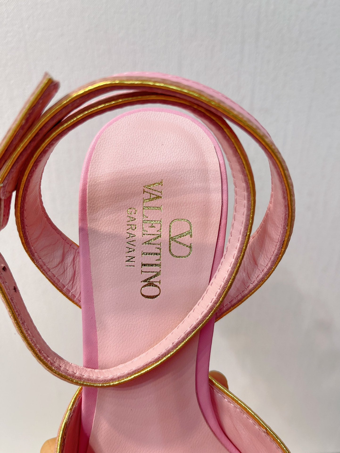 VT Sandals Heels 70mm Pink Cowhide 292782