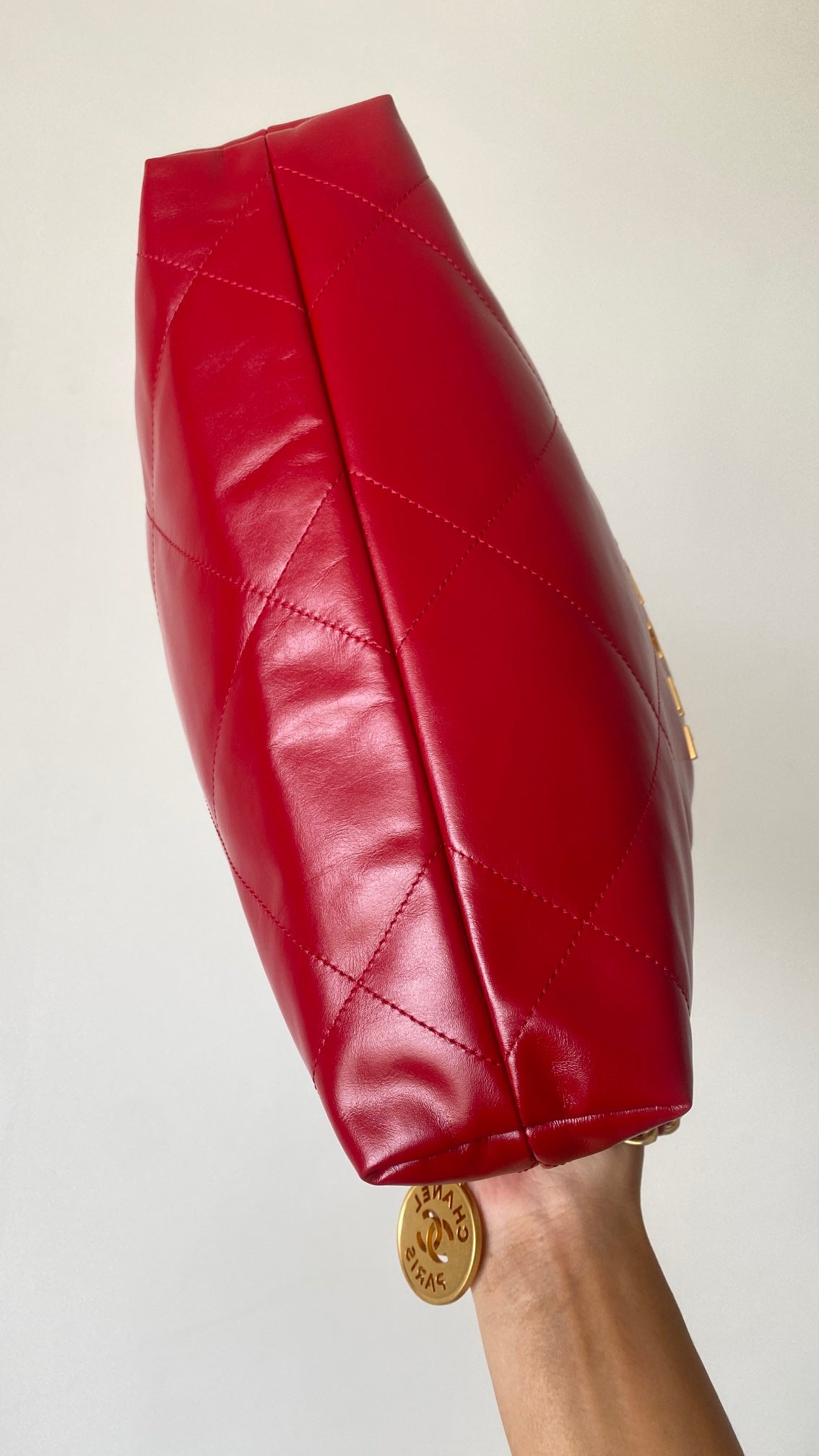 Chanel 25 Quilted Bag Red Soft Calfskin