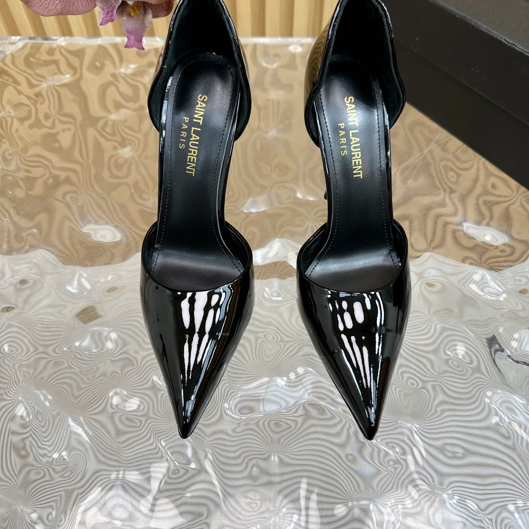 SL STILETTO PUMP BLACK POLISHED CALFSKIN